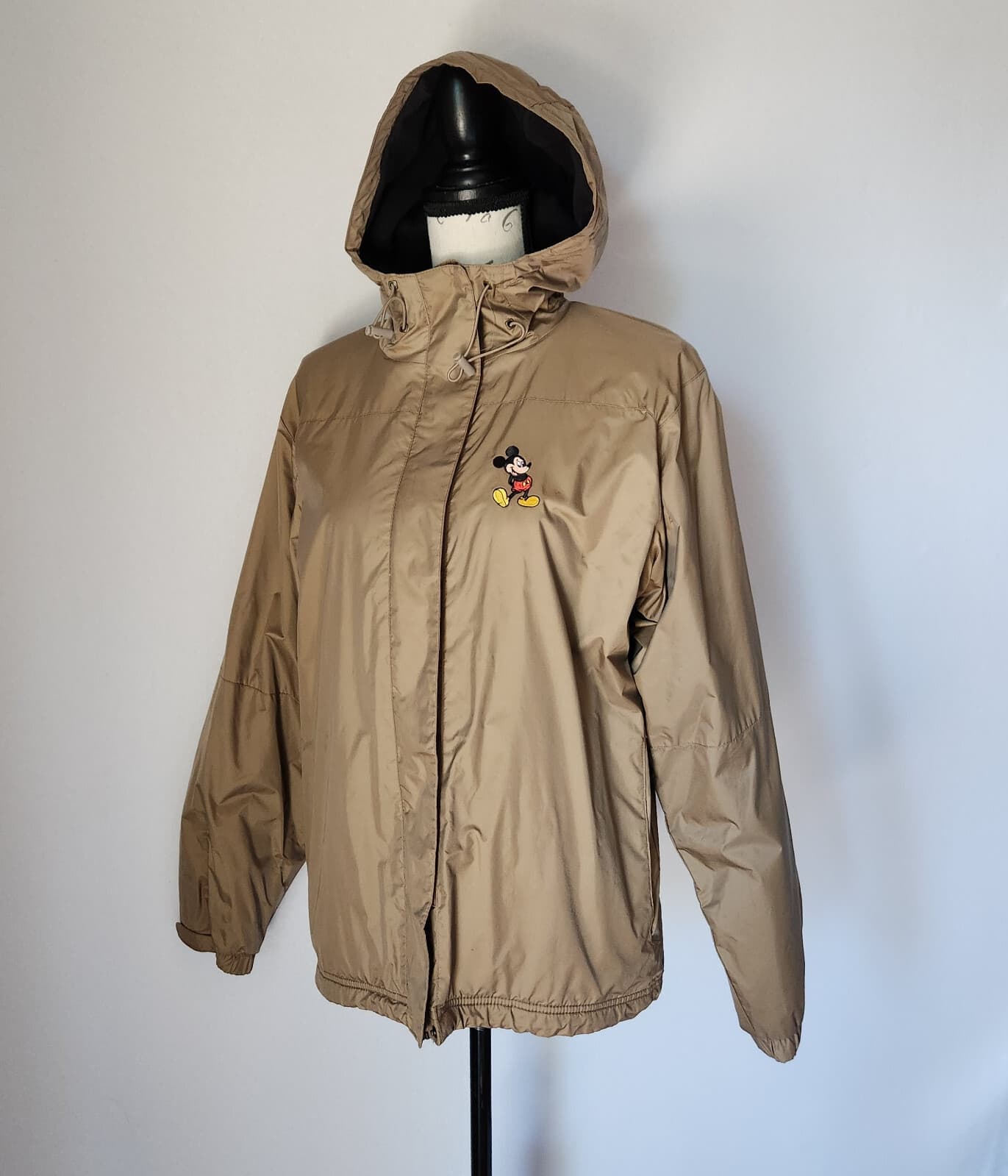 Disneyland Resort Mickey Mouse Lined Hooded Jacket Zip Brown Women Bust 44" (L) - Thumbnail 2
