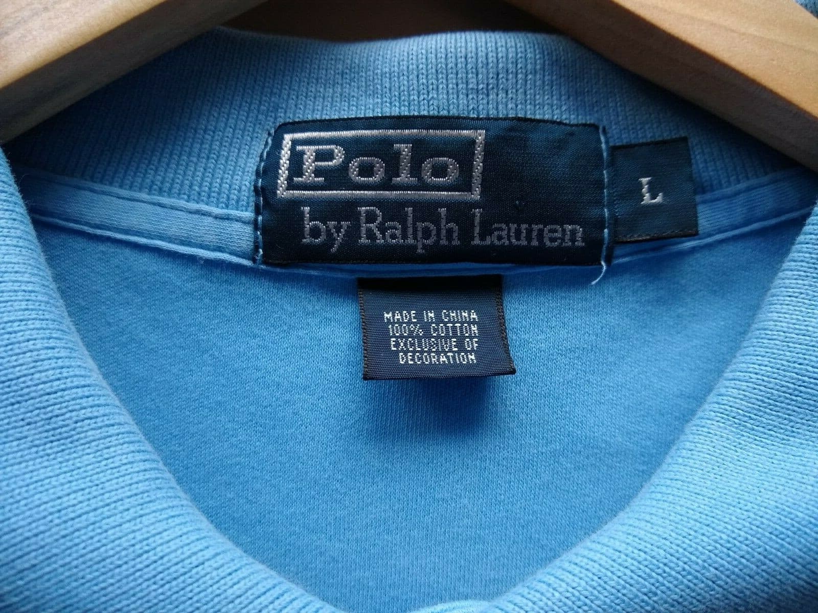 Polo by RALPH LAUREN Cotton Polo Shirt Short Sleeve Blue Sz.L - Thumbnail 6