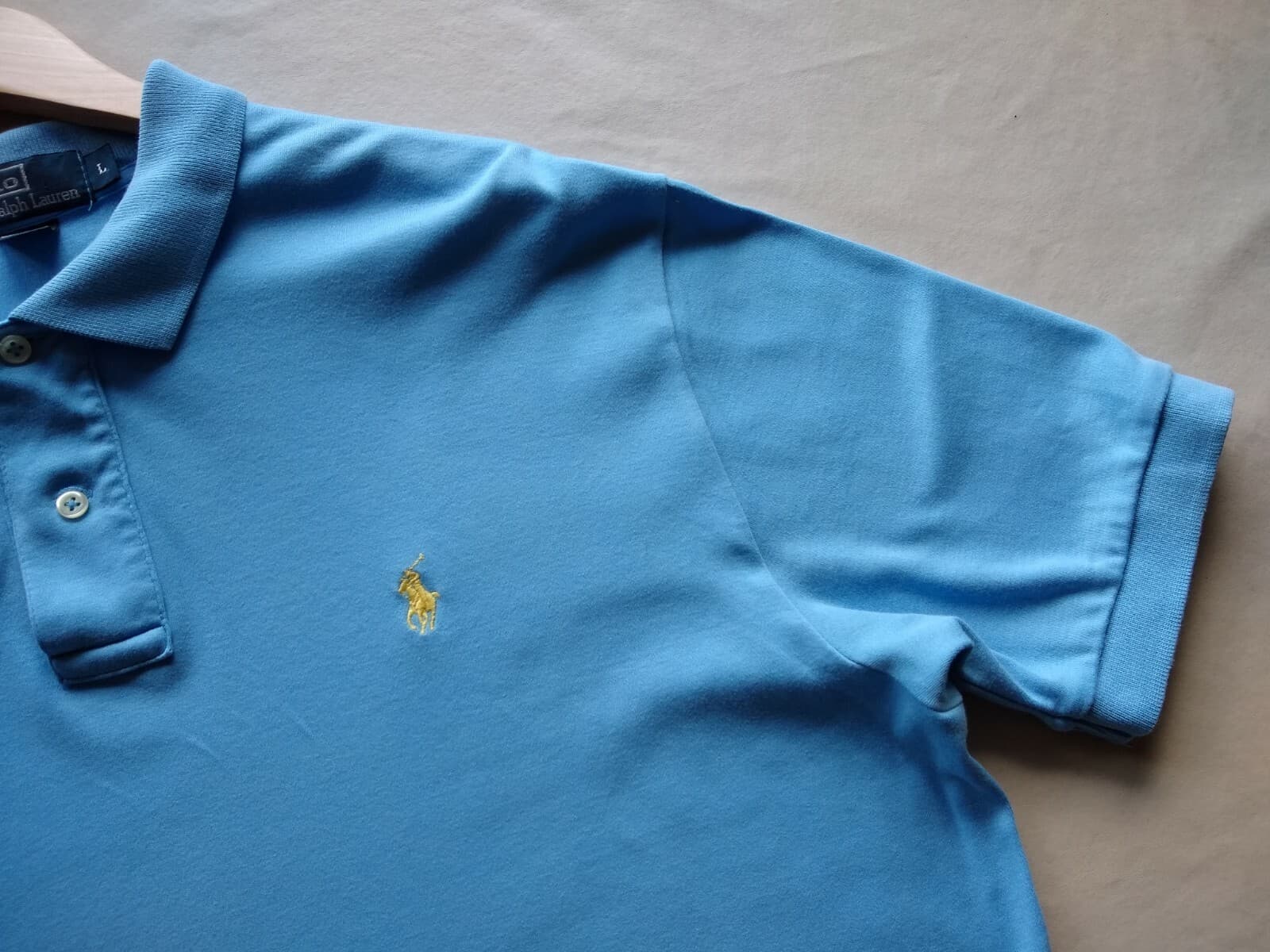 Polo by RALPH LAUREN Cotton Polo Shirt Short Sleeve Blue Sz.L - Thumbnail 4