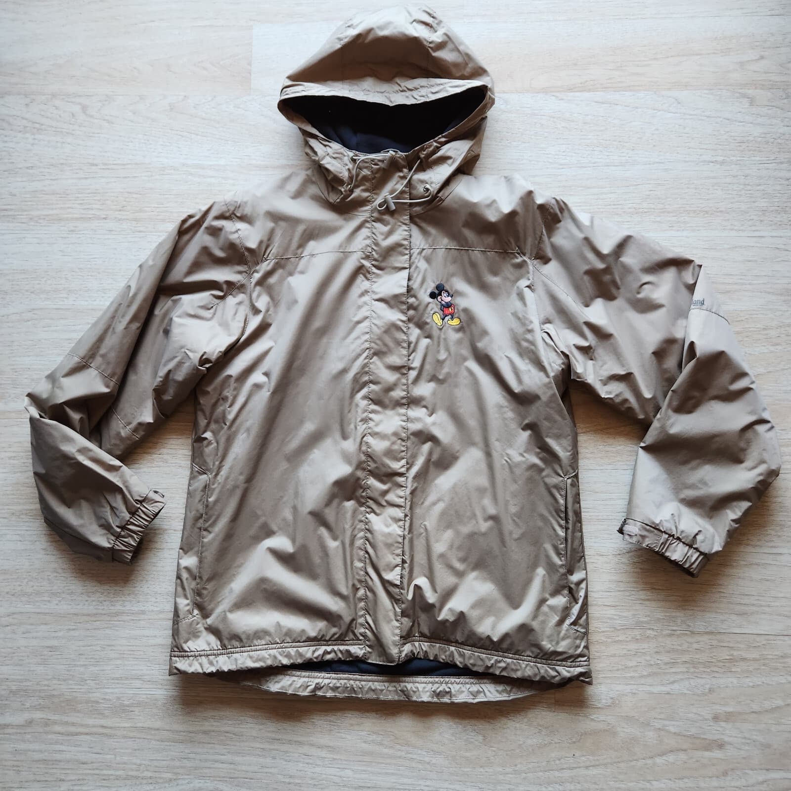 Disneyland Resort Mickey Mouse Lined Hooded Jacket Zip Brown Women Bust 44" (L) - Thumbnail 6