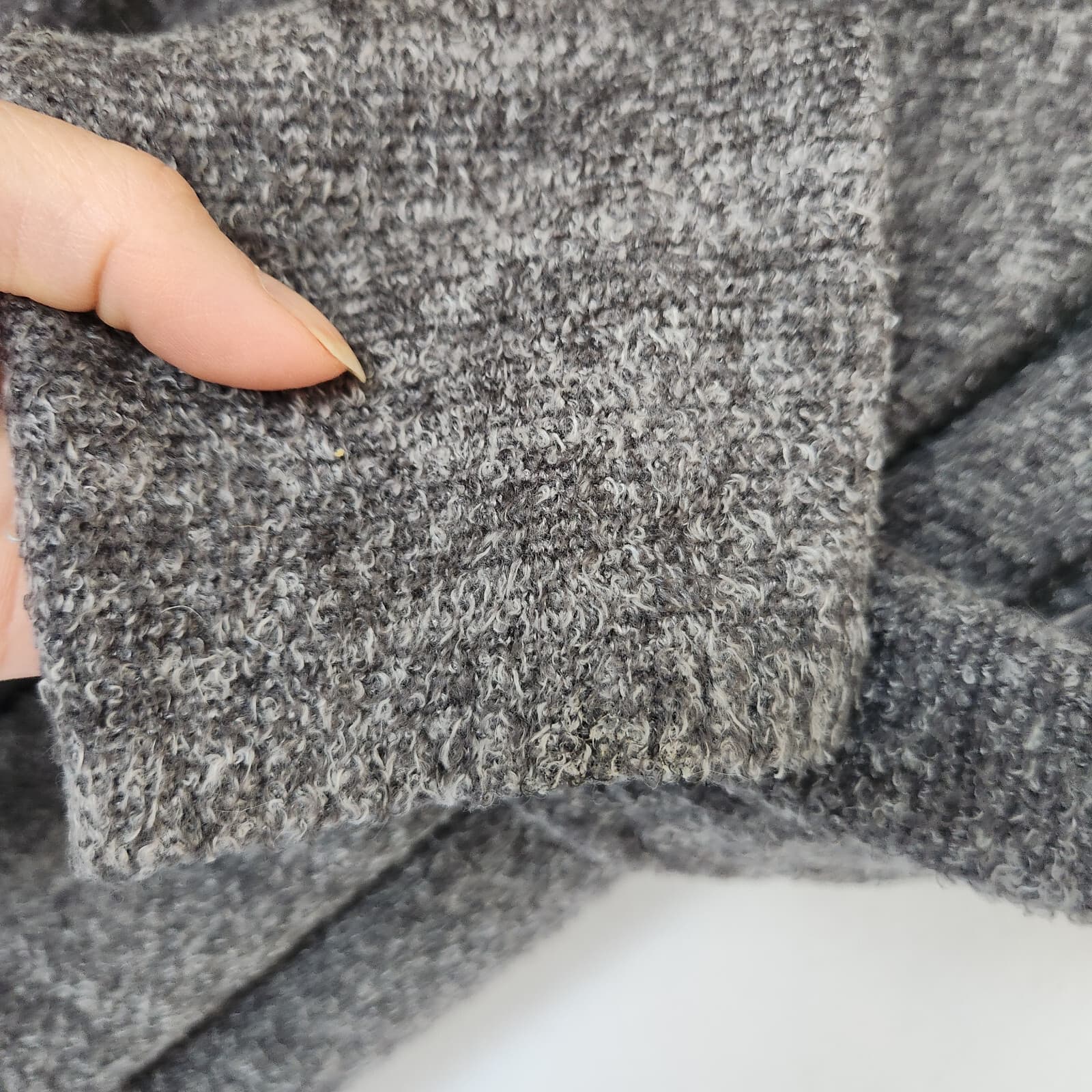 NWoT Barefoot Dreams $125 CozyChic Lite Island Wrap Cardigan Pocket Grey Sz.L/XL - Thumbnail 7