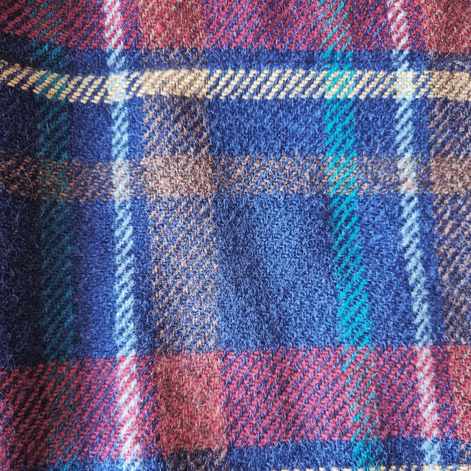 Vintage'70s Pendleton USA Wool Plaid Shirt Jacket Shacket Button Pocket Men's L - Thumbnail 8