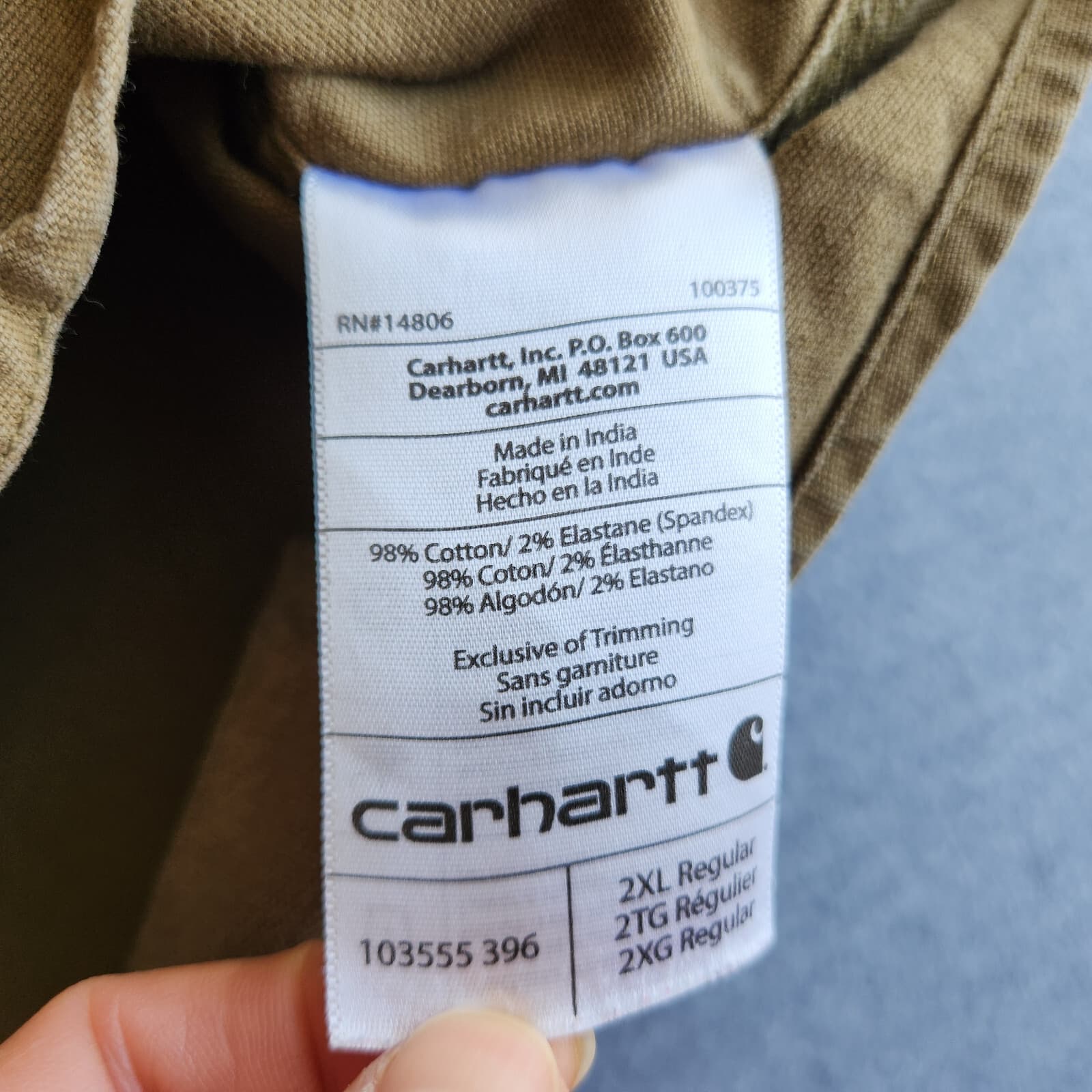 Carhartt Men's 2XL Rugged Rigby Relaxed Fit Work Shirt Short Sleeve Olive-Green - Thumbnail 5