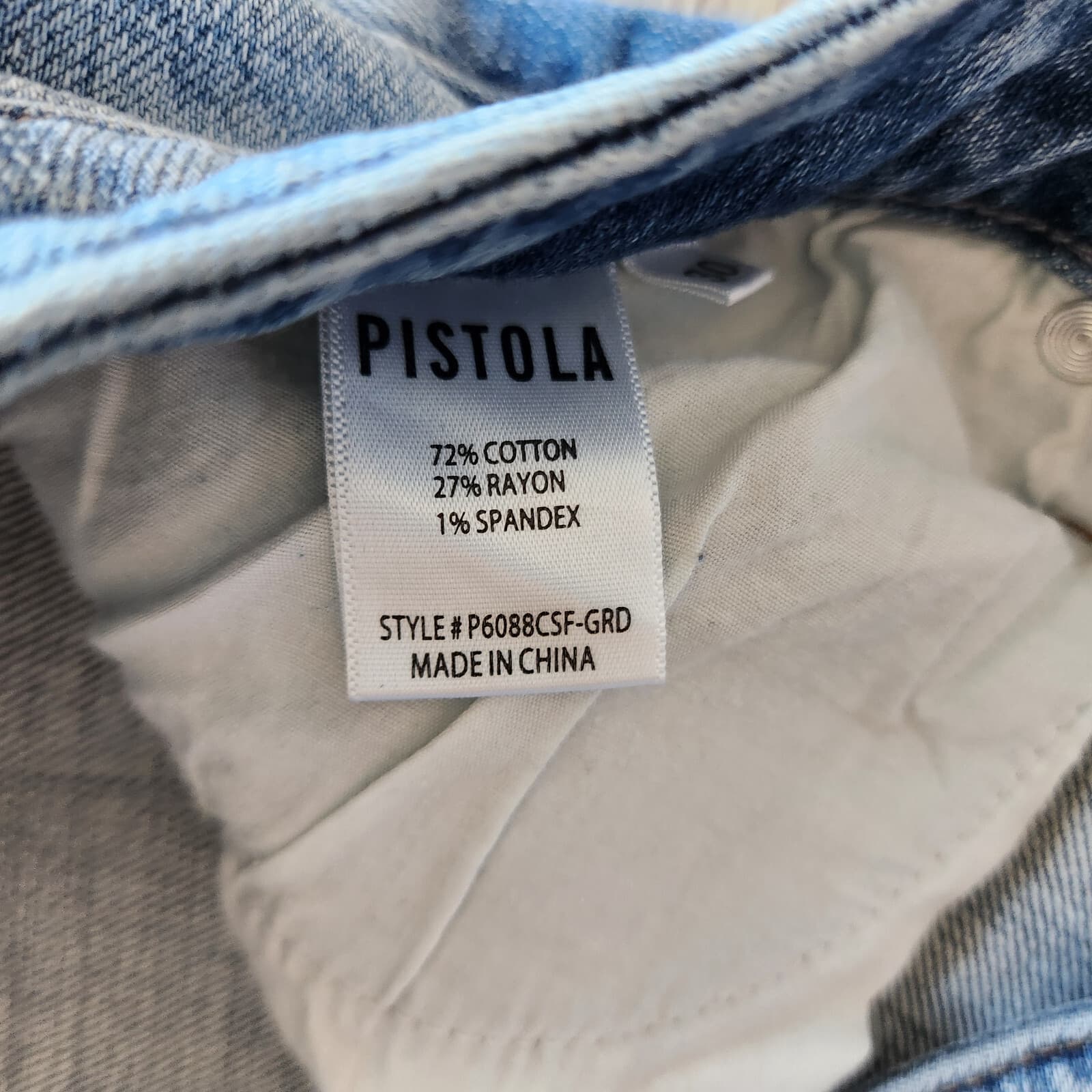 NWT PISTOLA Lennon High Rise Cropped Boot Cut Jean Grove Distressed Blue Sz.30 - Thumbnail 9