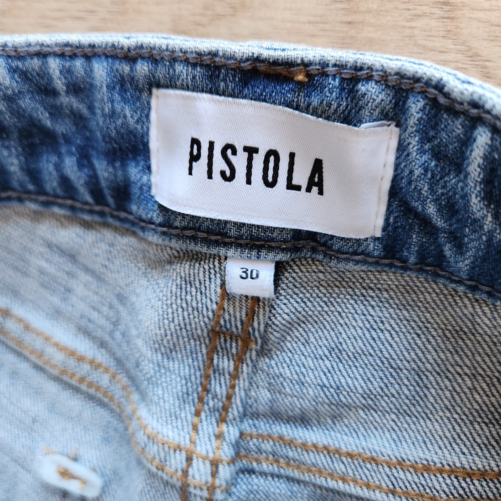 NWT PISTOLA Lennon High Rise Cropped Boot Cut Jean Grove Distressed Blue Sz.30 - Thumbnail 8