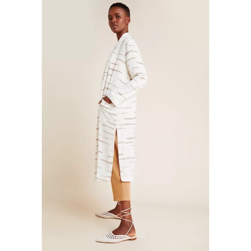 NEW Anthropologie x BB Dakota Deedra Long Duster Jacket Pocket Chiffon Sz.S - Thumbnail 6