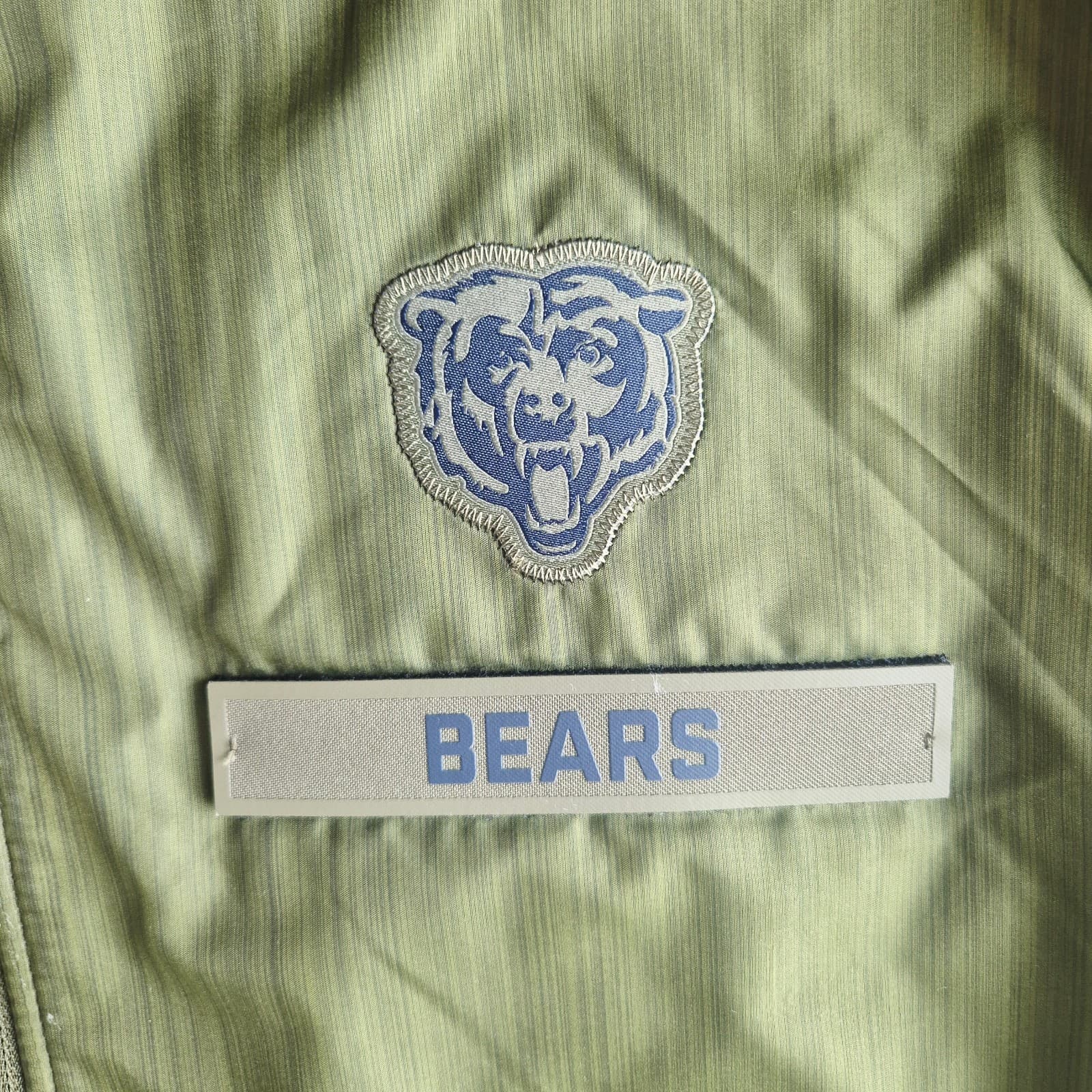 New Nike NFL Chicago Bears Salute To Service Hybrid Jacket Zip-Up Green Men's XL - Thumbnail 4