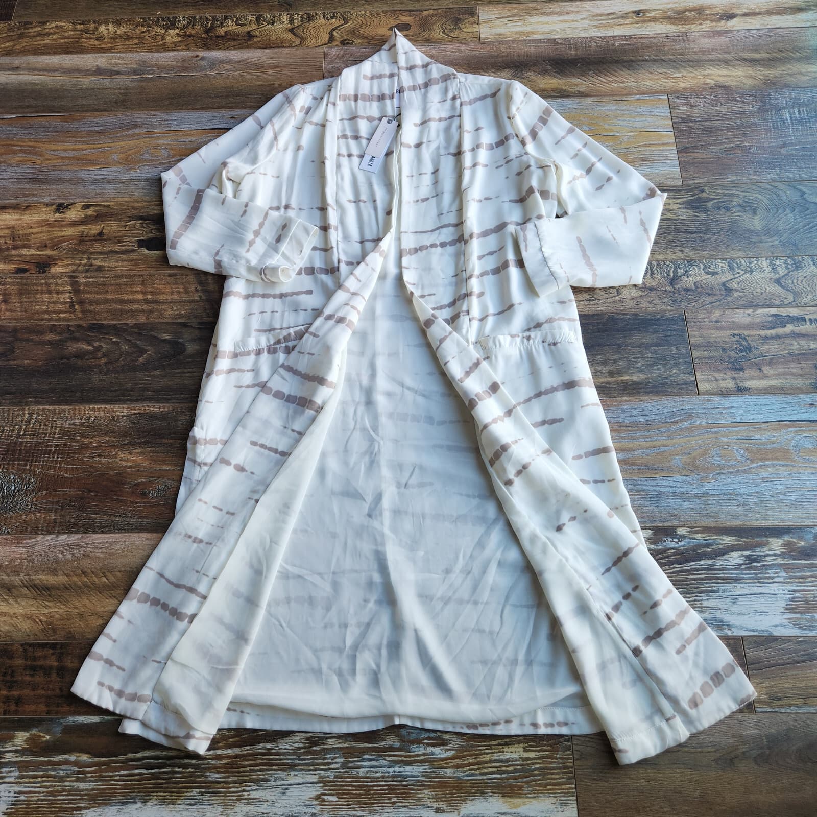 NEW Anthropologie x BB Dakota Deedra Long Duster Jacket Pocket Chiffon Sz.S - Thumbnail 10