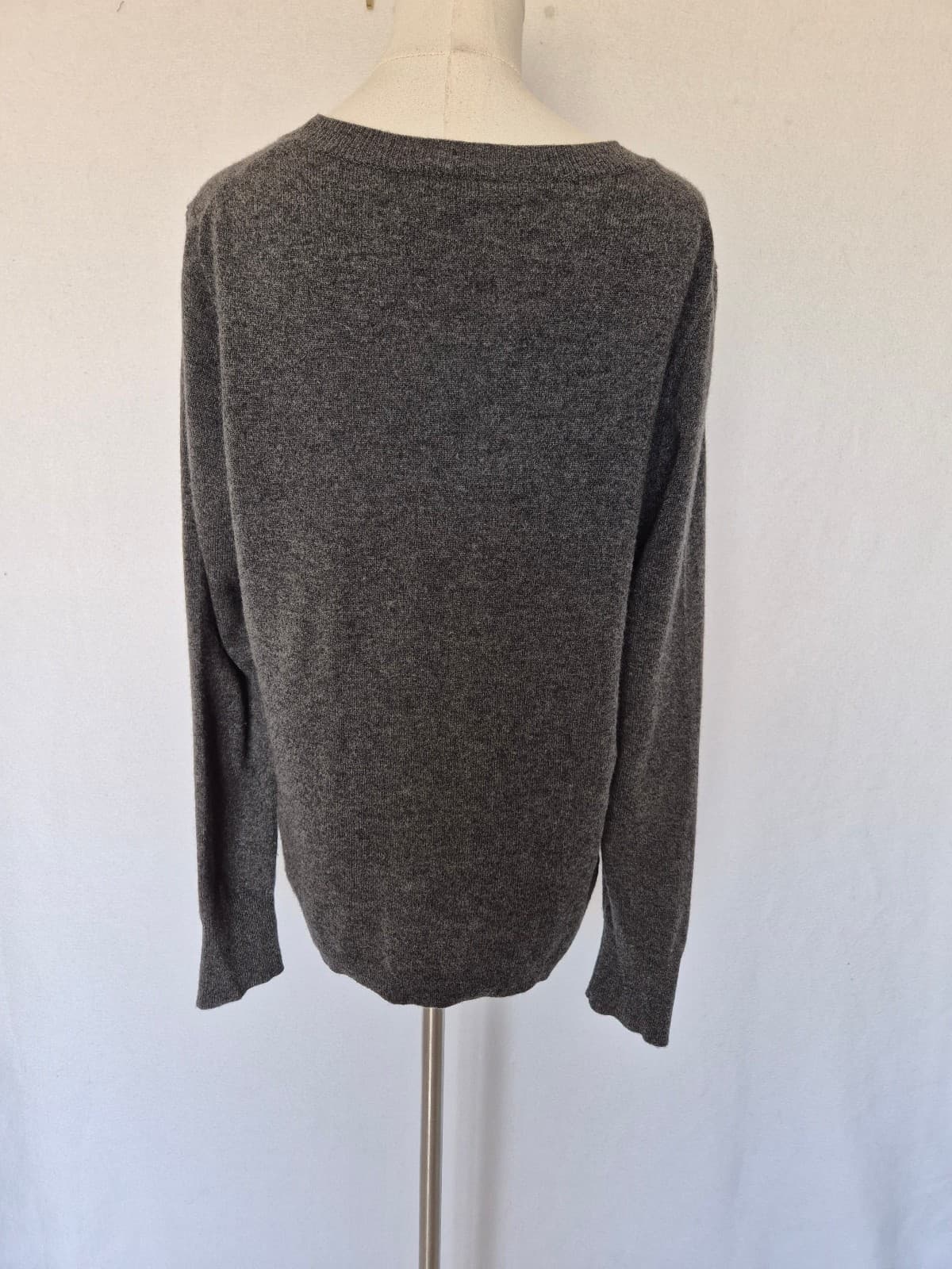 J.Crew Everyday Cashmere Crewneck Sweater Heather Coal Gray Women's L #K1313 - Thumbnail 6