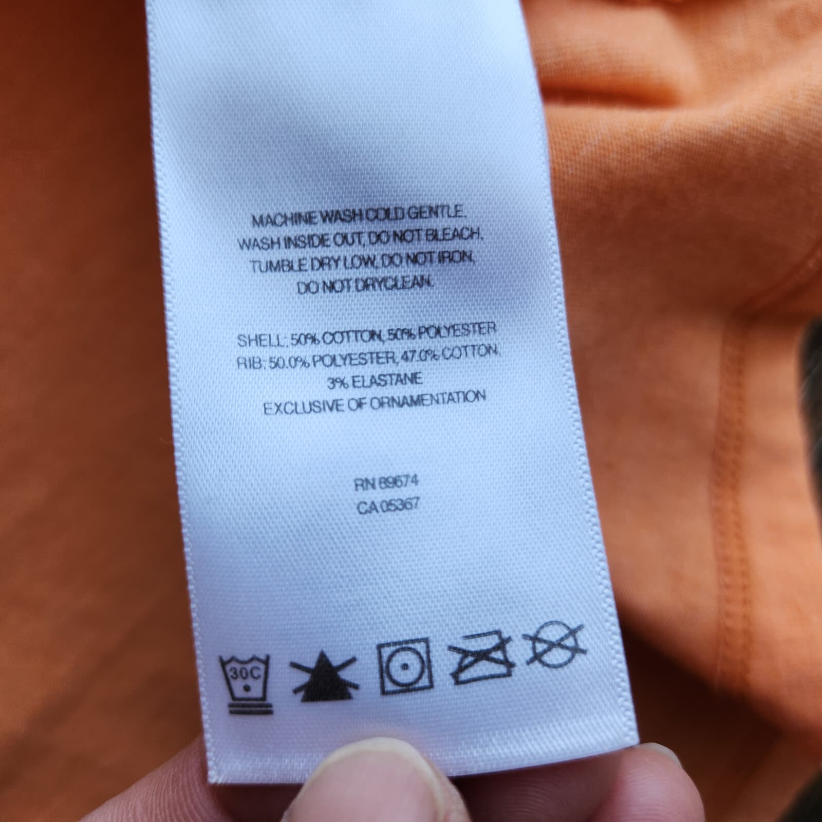Mountain Hardwear Deer Graphic V-Neck T-Shirt Long Sleeve Orange Women's XL - Thumbnail 7