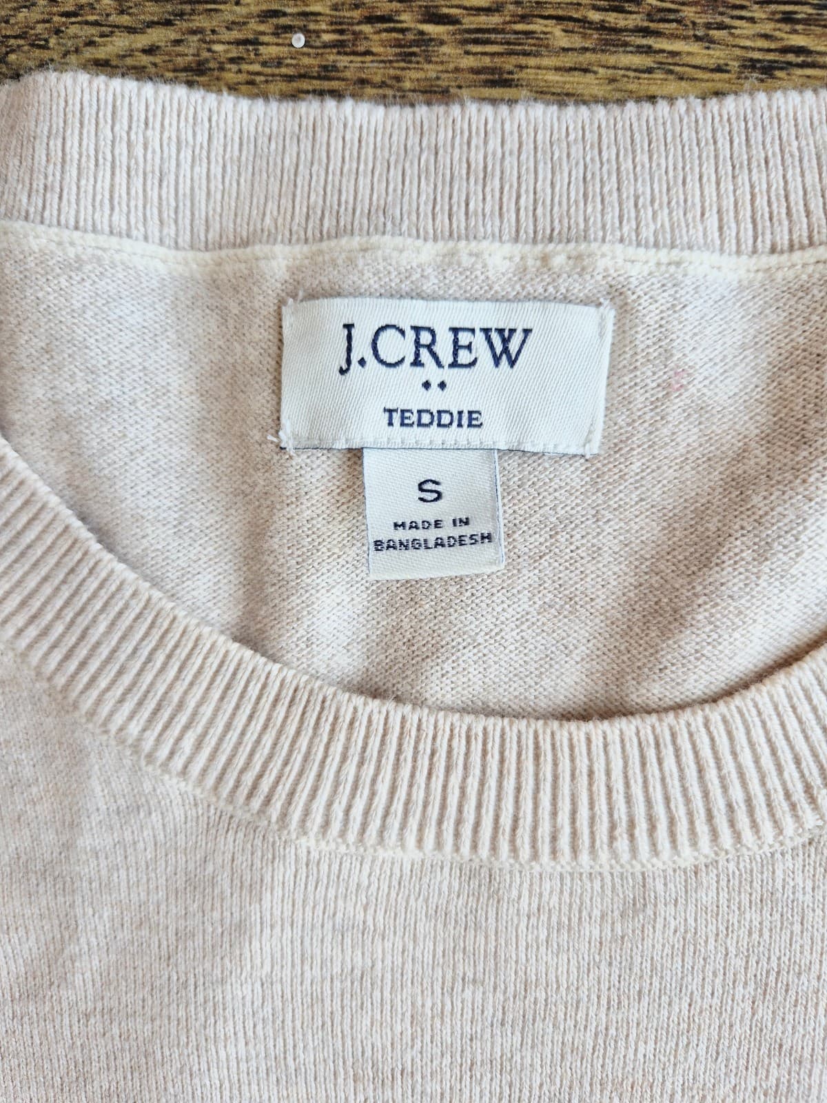 NWoT J.Crew Factory Teddy Lobster Sequined Crew Neck Sweater Cotton Beige Size S - Thumbnail 8