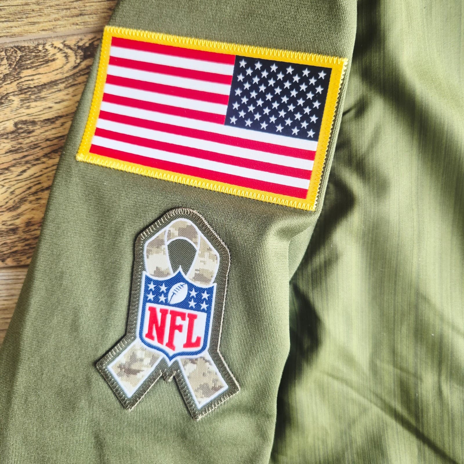 New Nike NFL Chicago Bears Salute To Service Hybrid Jacket Zip-Up Green Men's XL - Thumbnail 3