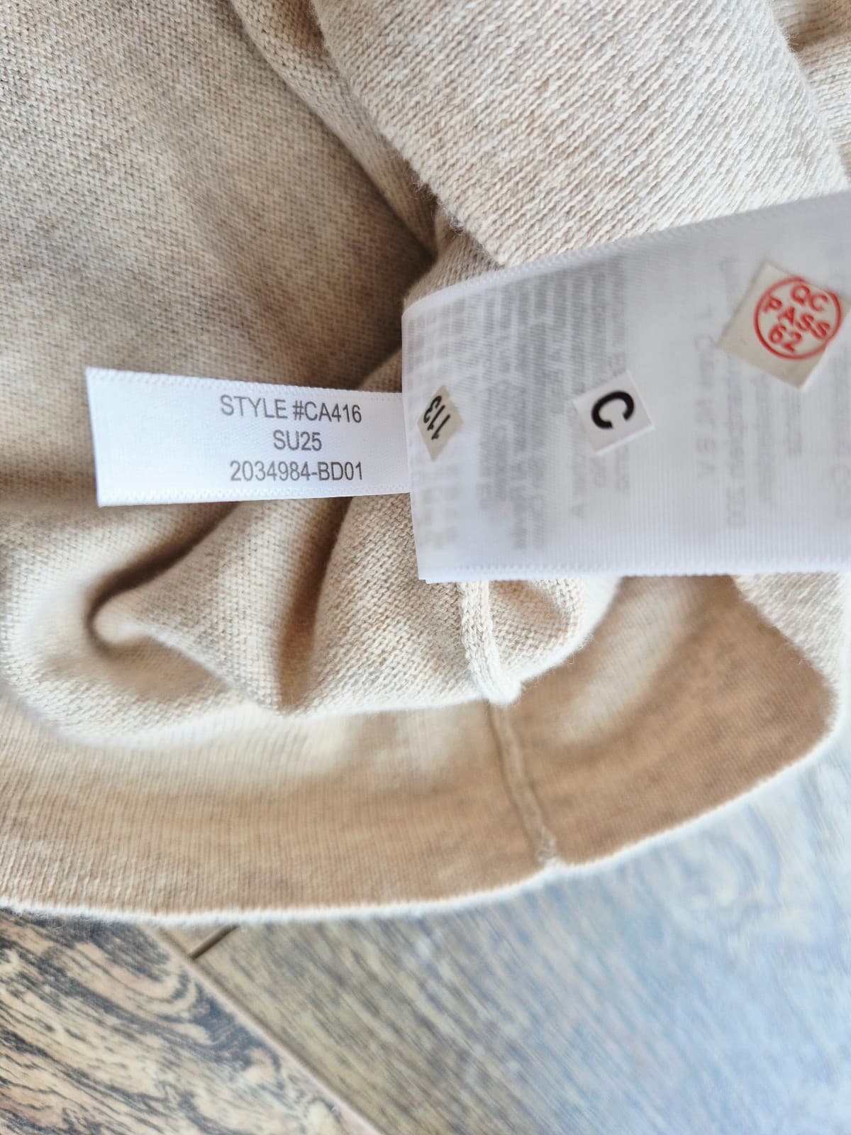 NWoT J.Crew Factory Teddy Lobster Sequined Crew Neck Sweater Cotton Beige Size S - Thumbnail 10