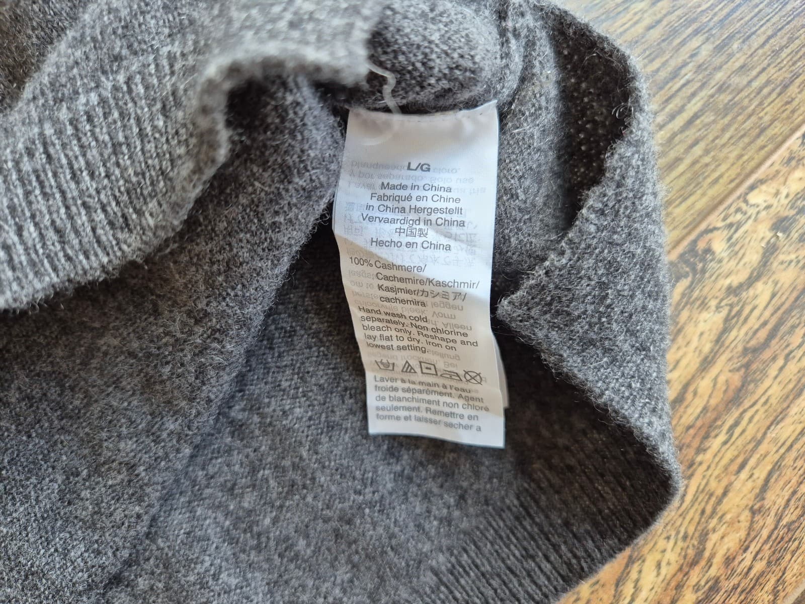 J.Crew Everyday Cashmere Crewneck Sweater Heather Coal Gray Women's L #K1313 - Thumbnail 8
