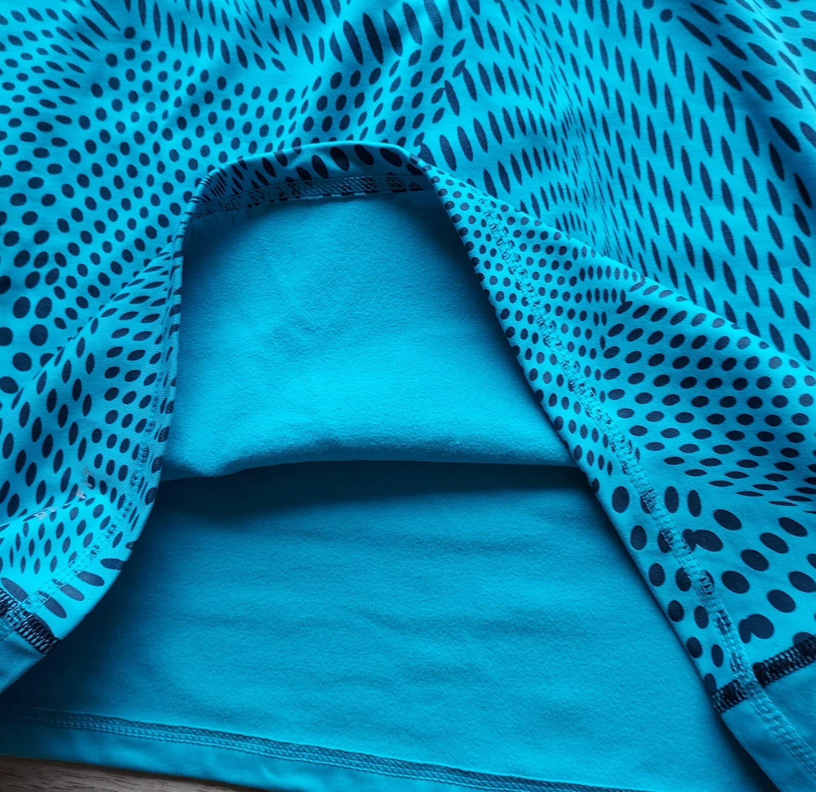 Nike Pro Dri-Fit Activewear Top Long Sleeve 1/2 Zip Dot-Printed Blue Women Sz.M - Thumbnail 5