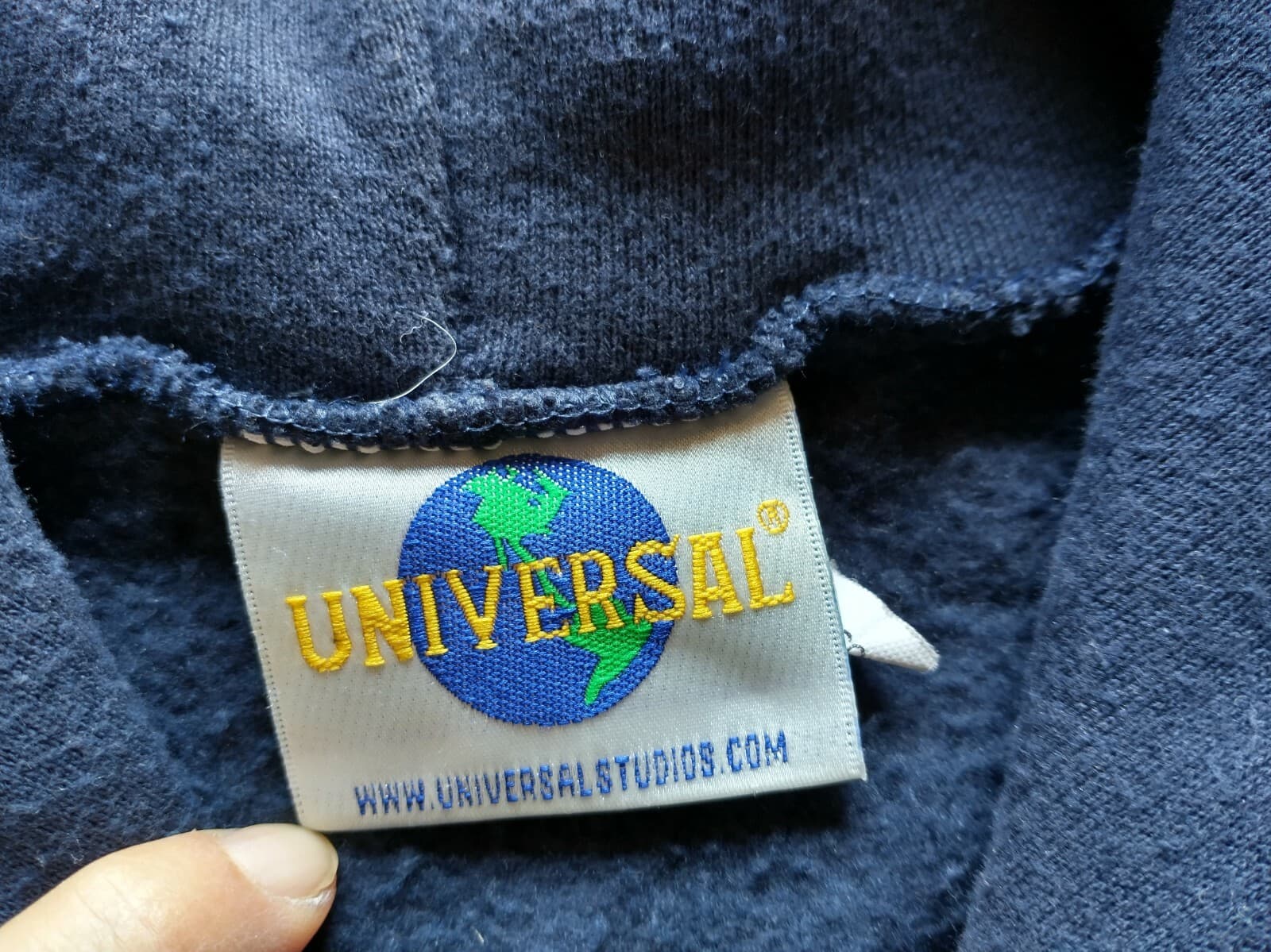 VTG Universal Studios Hollywood Fleece Hooded Jacket Blue Men Sz.XXL Made in USA - Thumbnail 6