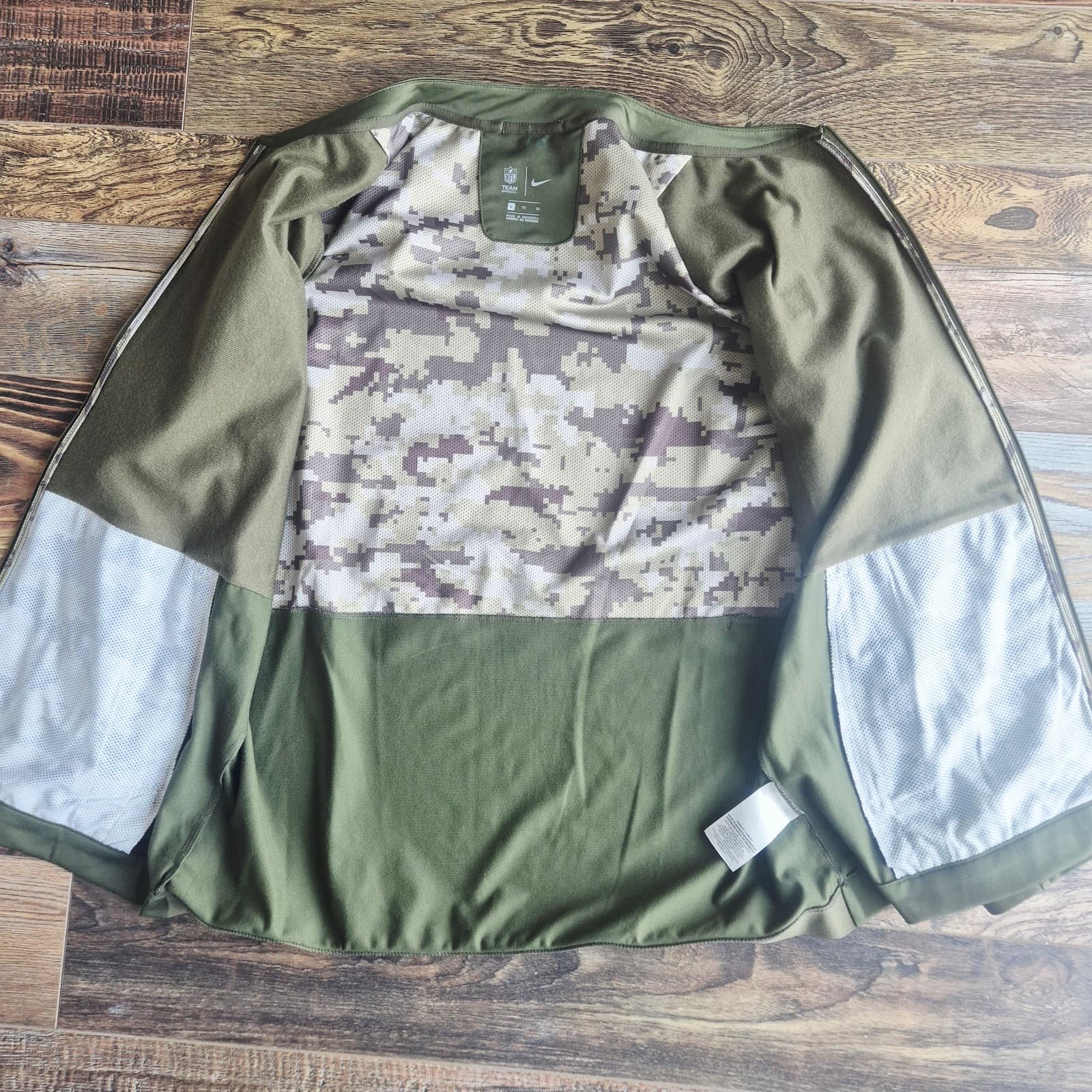 New Nike NFL Chicago Bears Salute To Service Hybrid Jacket Zip-Up Green Men's XL - Thumbnail 7