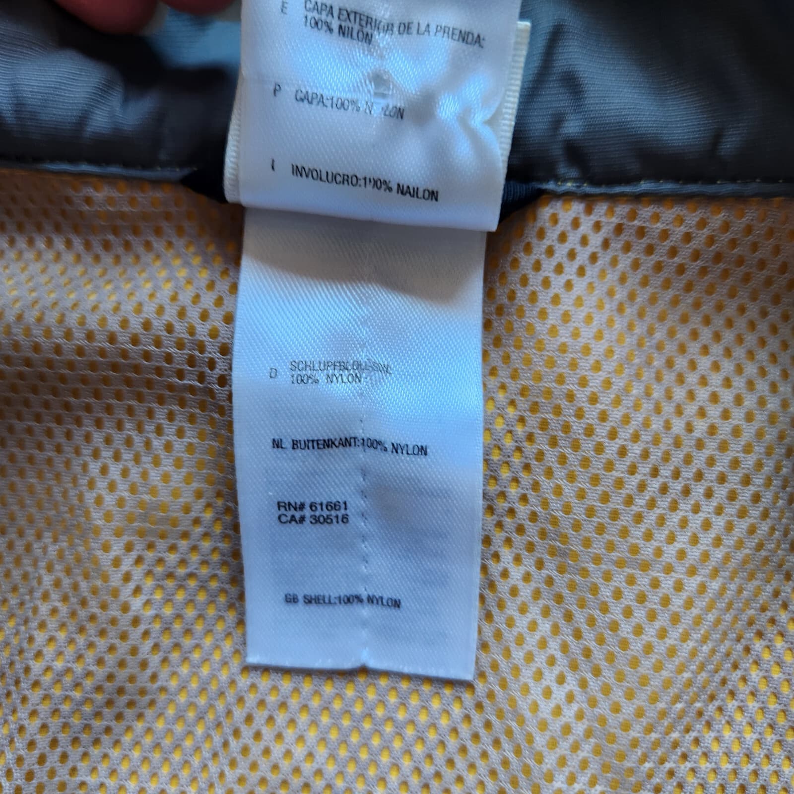 The North Face Windbreaker Hidden-Hood Jacket Full-Zip Yellow Grey Women's S - Thumbnail 14