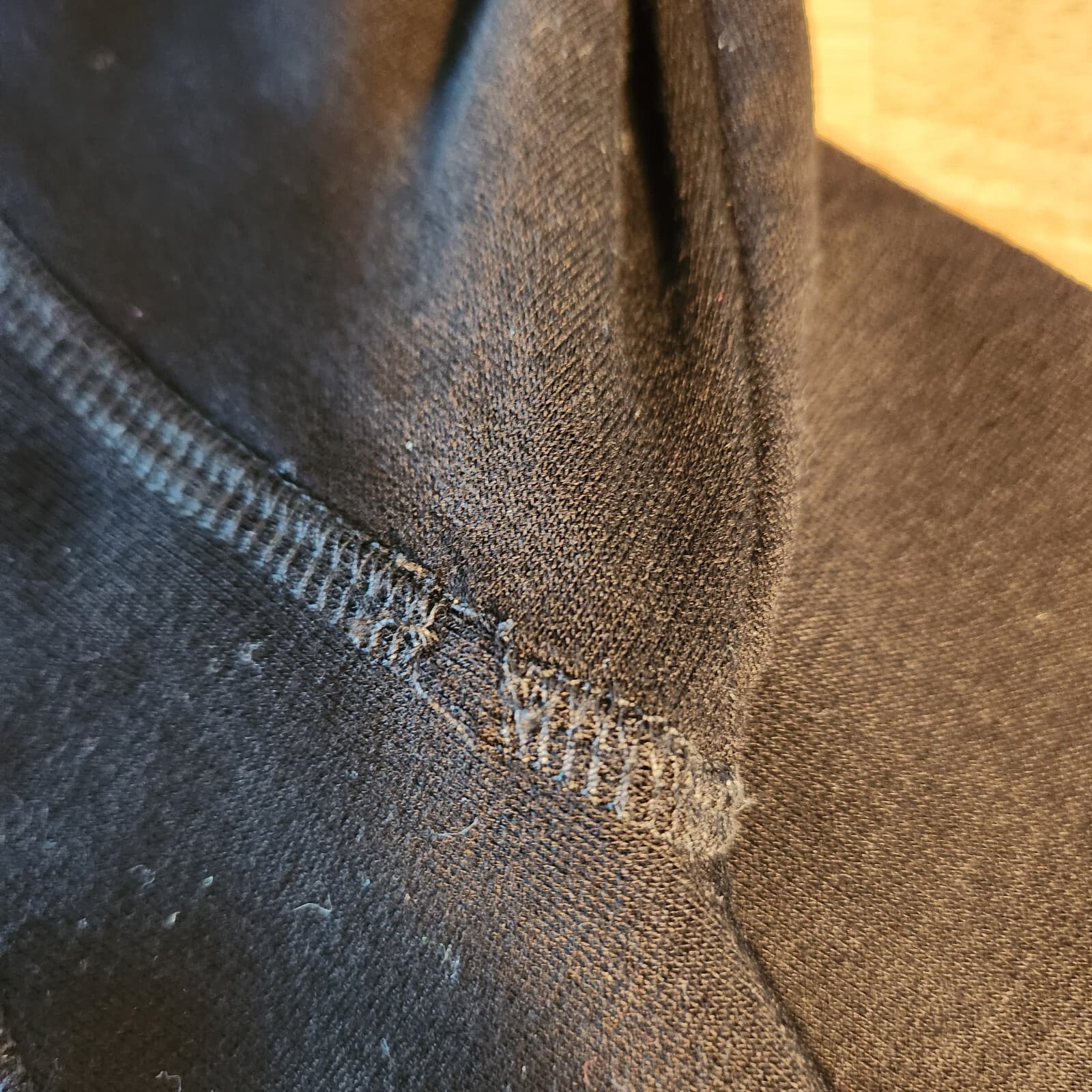 EILEEN FISHER Fleece Lined Crew Sweatshirt Kangaroo Pocket Black Tencel Womens S - Thumbnail 8