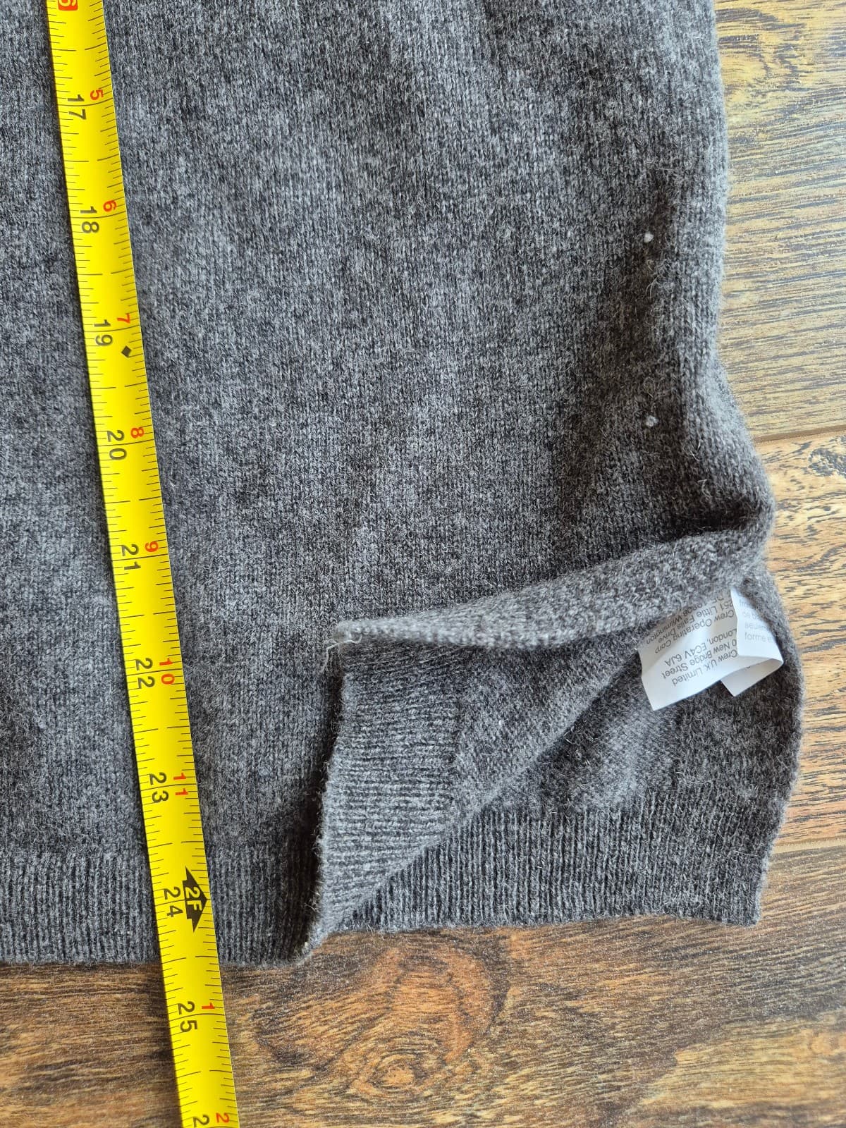J.Crew Everyday Cashmere Crewneck Sweater Heather Coal Gray Women's L #K1313 - Thumbnail 12