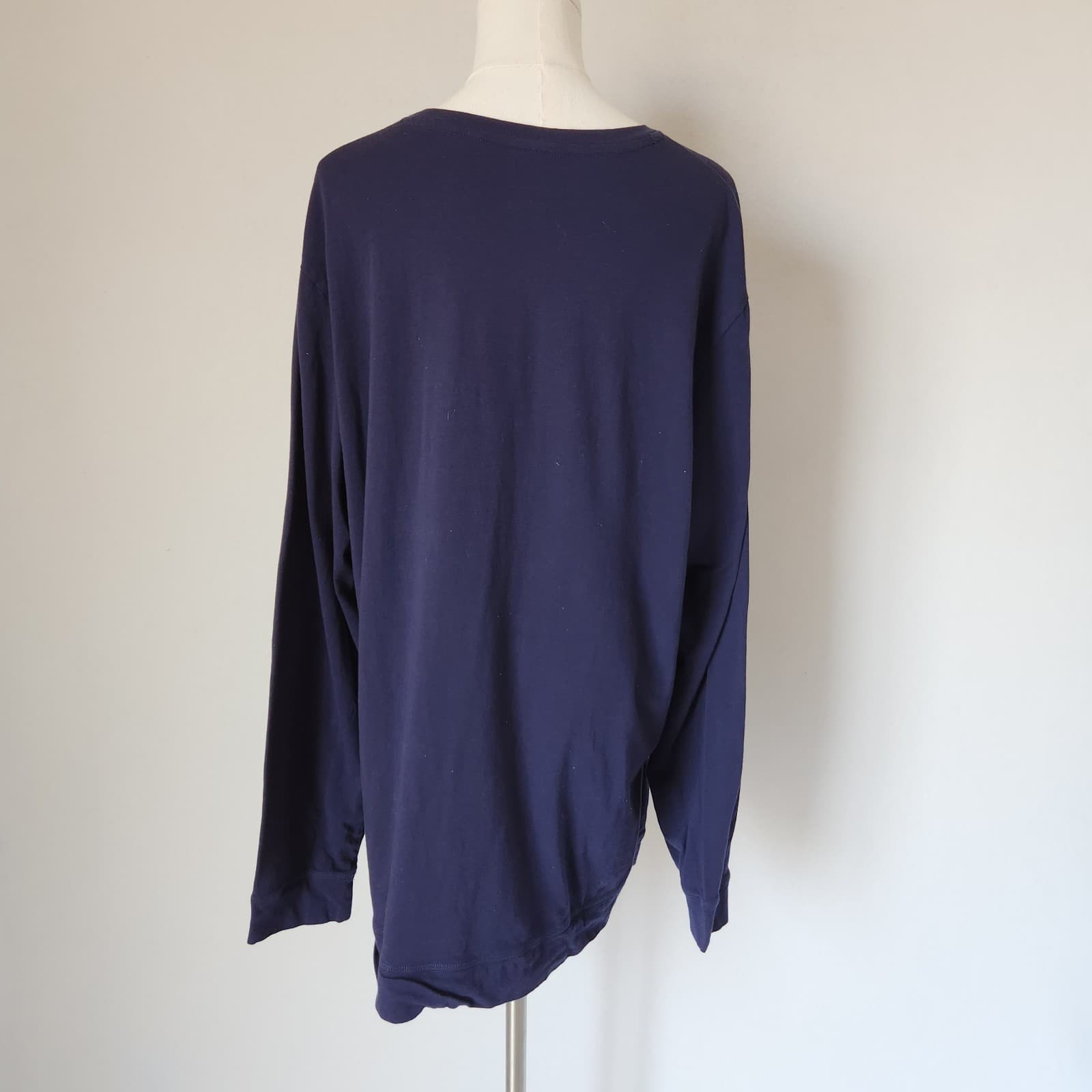 Tommy Bahama Beach Wishes Graphic Pajama Top Long Sleeve Blue Women's L-Tall - Thumbnail 8