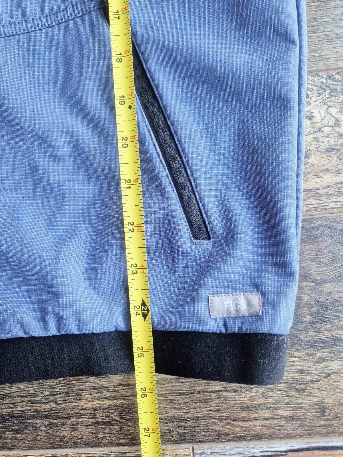 Figs FION e.a.c Recycled Scrub Jacket Fleece Lined Lightweight Zip Blue Men's S - Thumbnail 16