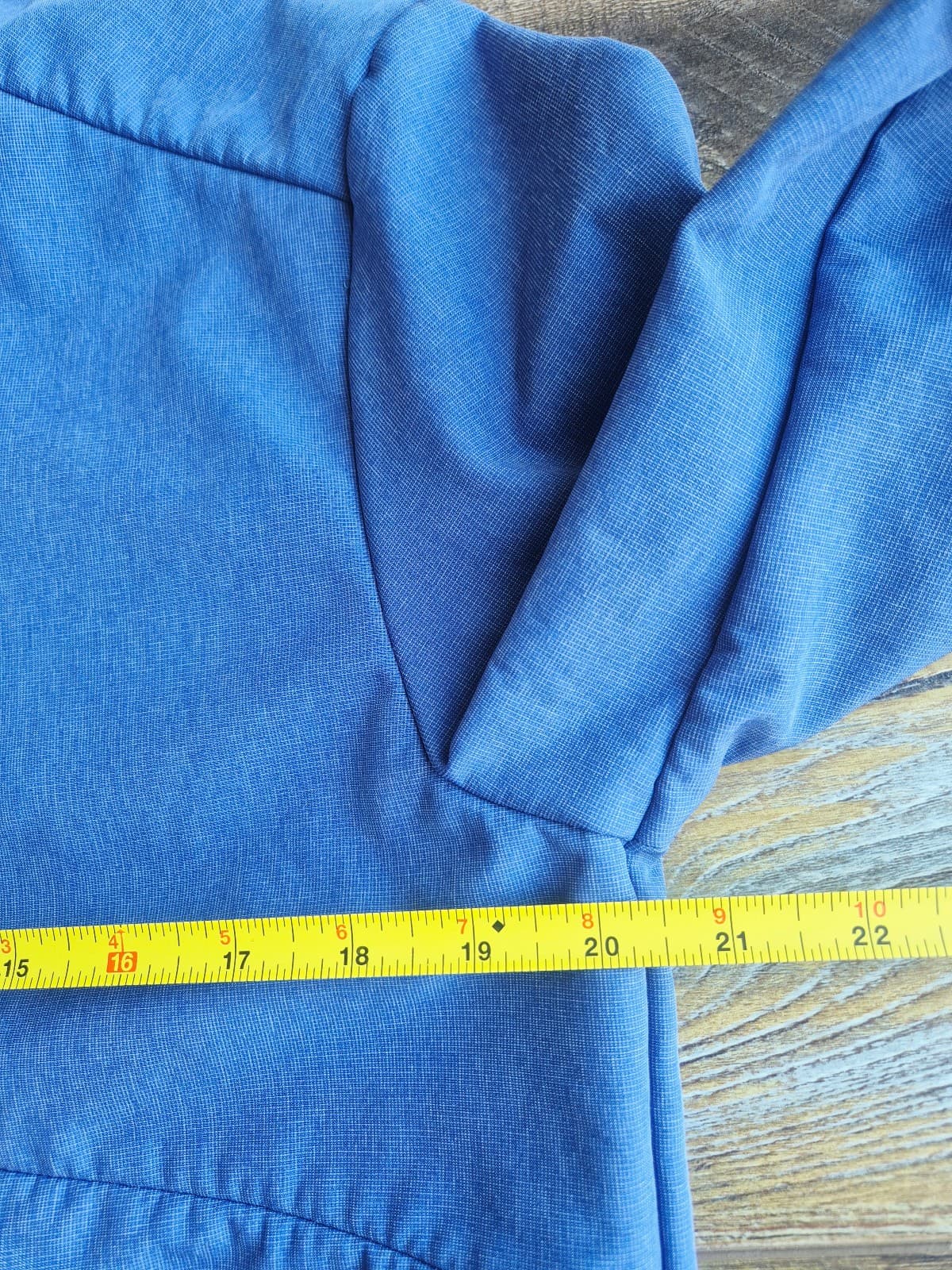 Figs FION e.a.c Recycled Scrub Jacket Fleece Lined Lightweight Zip Blue Men's S - Thumbnail 15
