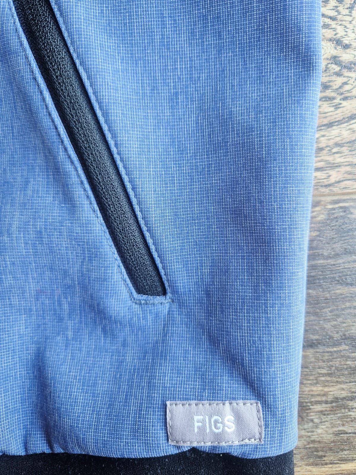 Figs FION e.a.c Recycled Scrub Jacket Fleece Lined Lightweight Zip Blue Men's S - Thumbnail 7