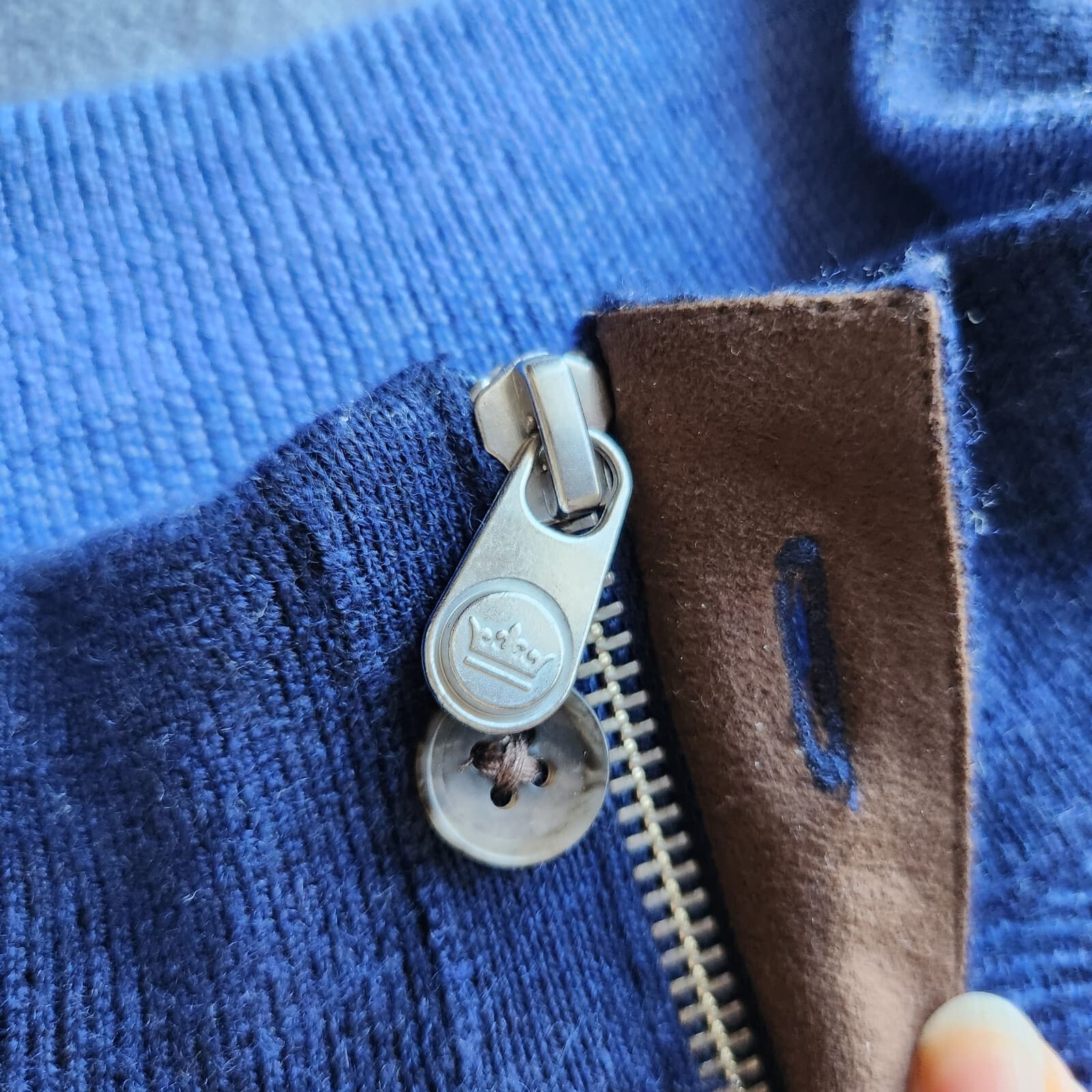 Peter Millar Extrafine Italian Merino Wool 1/4 Zip Sweater Needle Stripe Navy L - Thumbnail 9