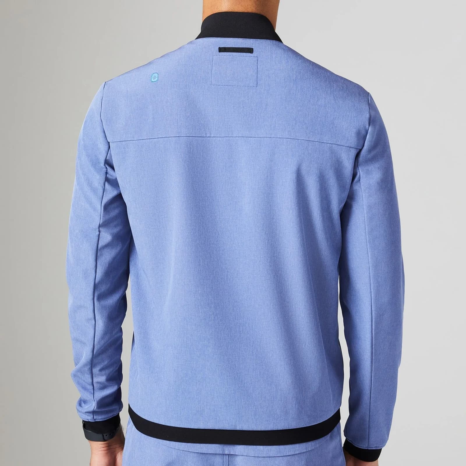 Figs FION e.a.c Recycled Scrub Jacket Fleece Lined Lightweight Zip Blue Men's S - Thumbnail 5