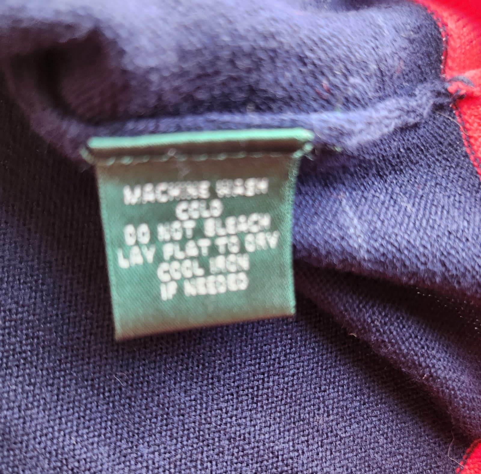 Lauren Ralph Lauren Knit Nautical Sailor Short Sleeve Sweater Navy Red Cotton M - Thumbnail 8