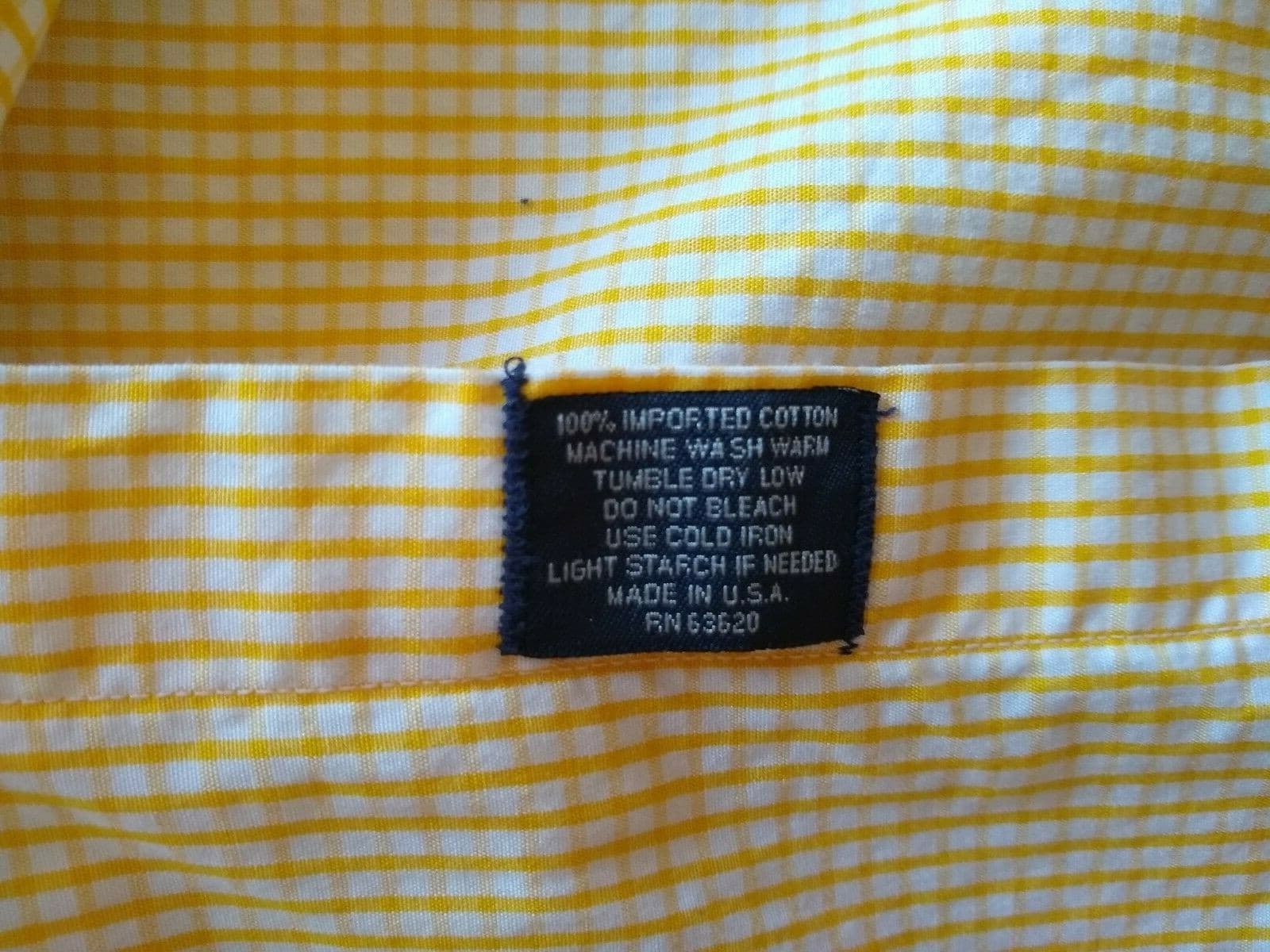 BURBERRY London Casual Shirt Long Sleeve Button-down Yellow Check Sz.17.5 (L) - Thumbnail 5