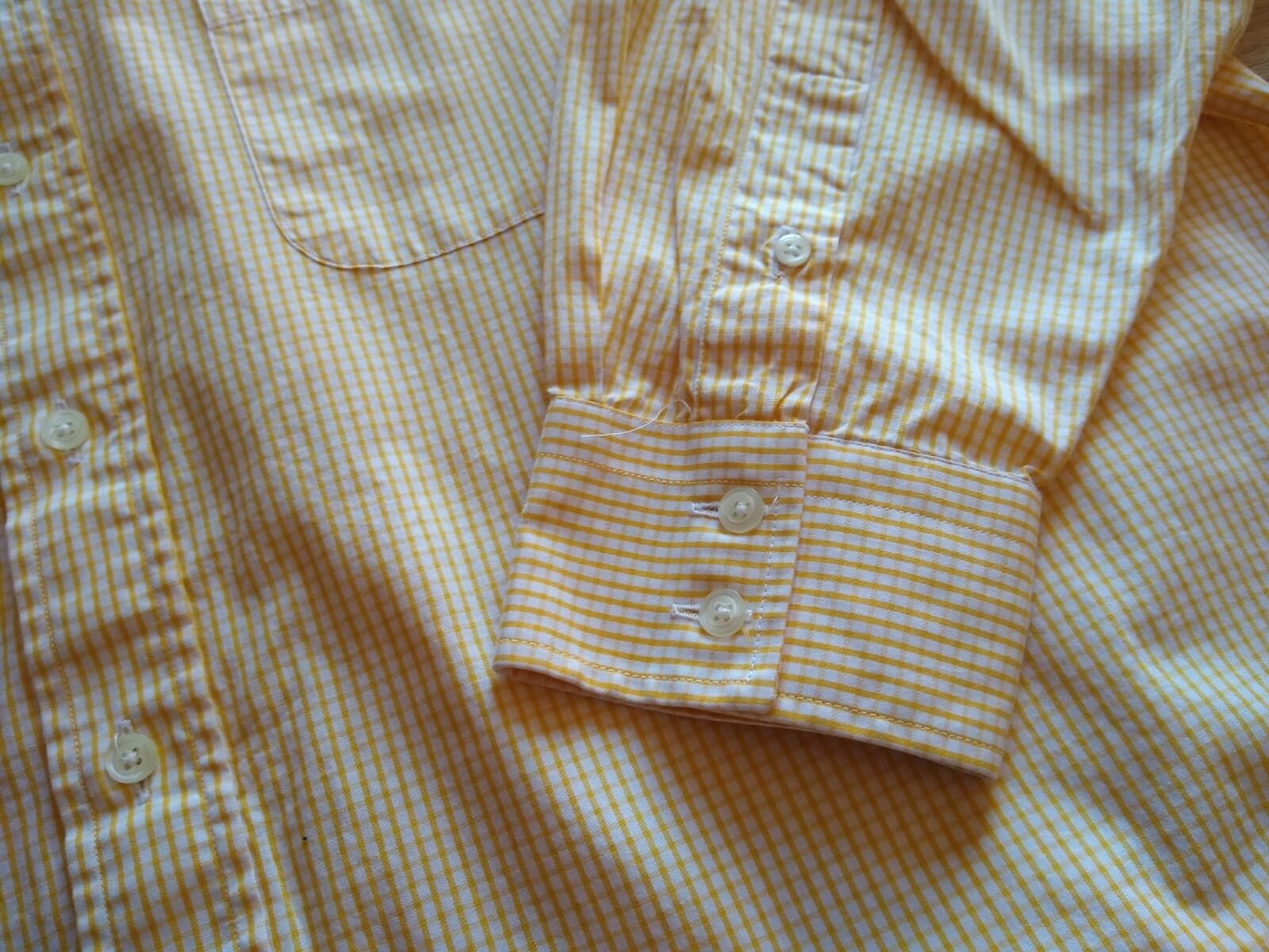 BURBERRY London Casual Shirt Long Sleeve Button-down Yellow Check Sz.17.5 (L) - Thumbnail 3