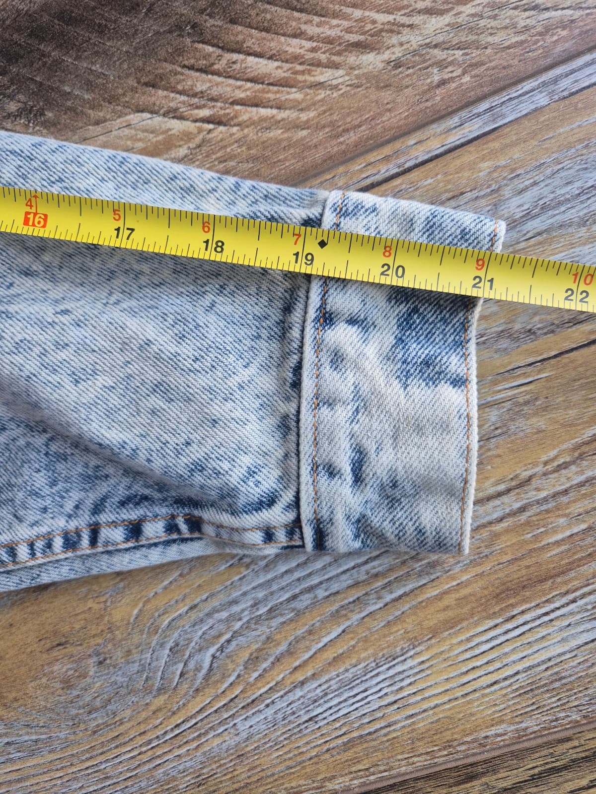 Vintage'80s Levi's 70507-0219 Made in USA Stonewashed Denim Trucker Jacket Men M - Thumbnail 13