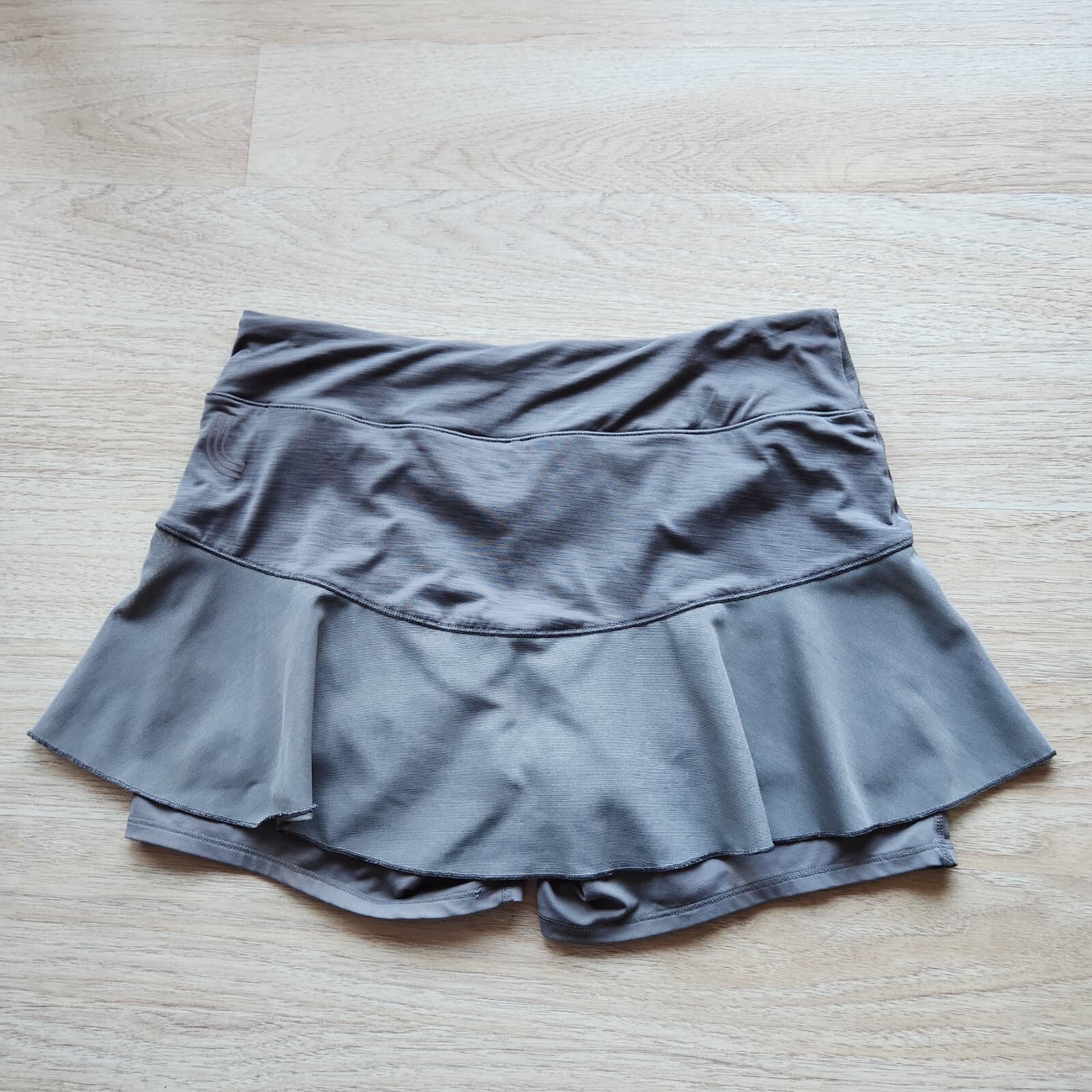 Lole UPF50+ Antibacterial Performance Mesh Skort Pocket Wicking Grey Women's M - Thumbnail 4