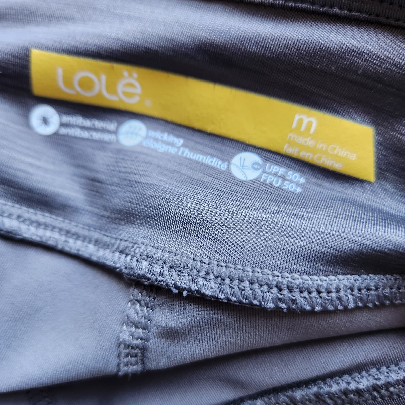 Lole UPF50+ Antibacterial Performance Mesh Skort Pocket Wicking Grey Women's M - Thumbnail 7