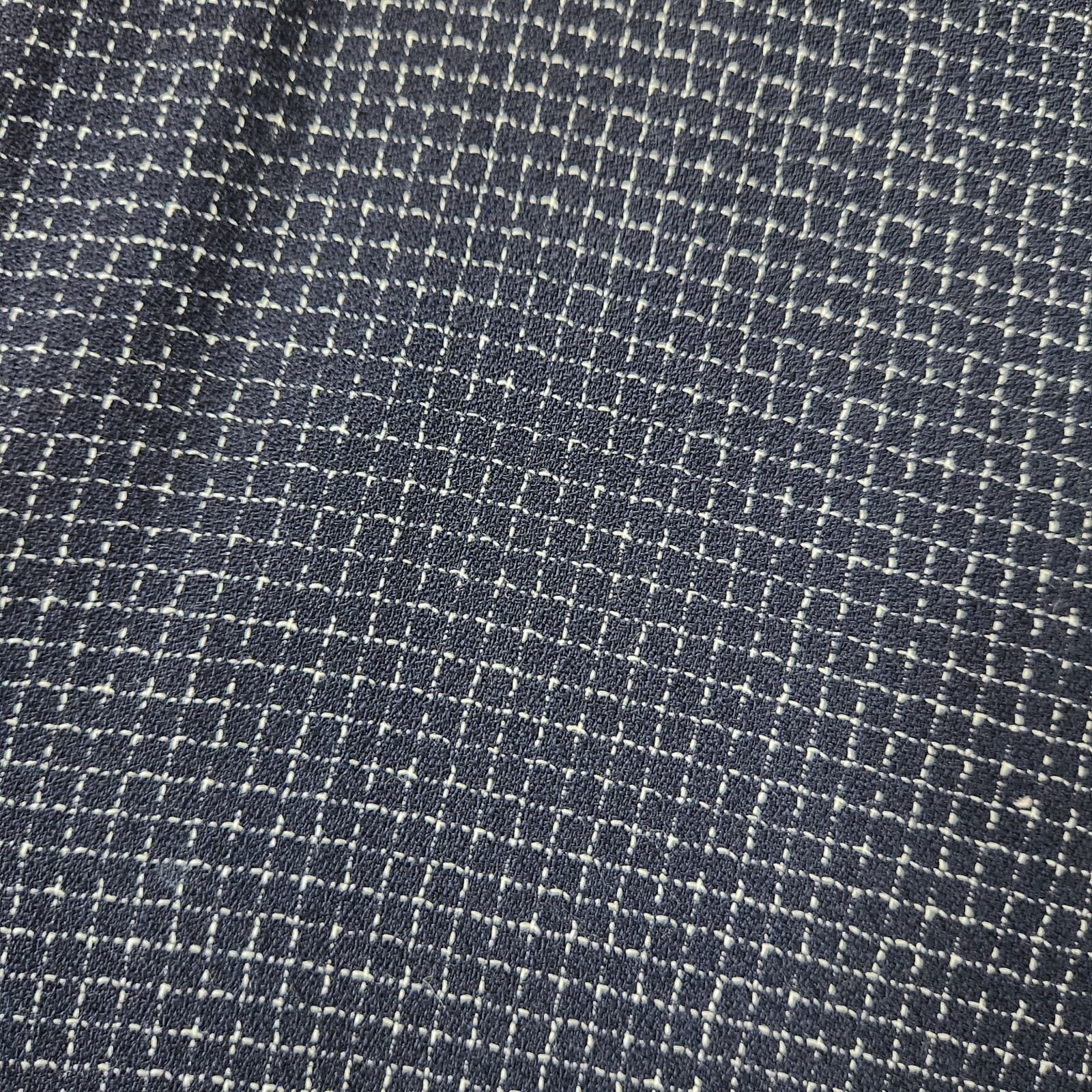 Hugo Boss 100% Wool Straight Wide Leg Dress Pants Zip Check Blue Women's 8 - Thumbnail 3