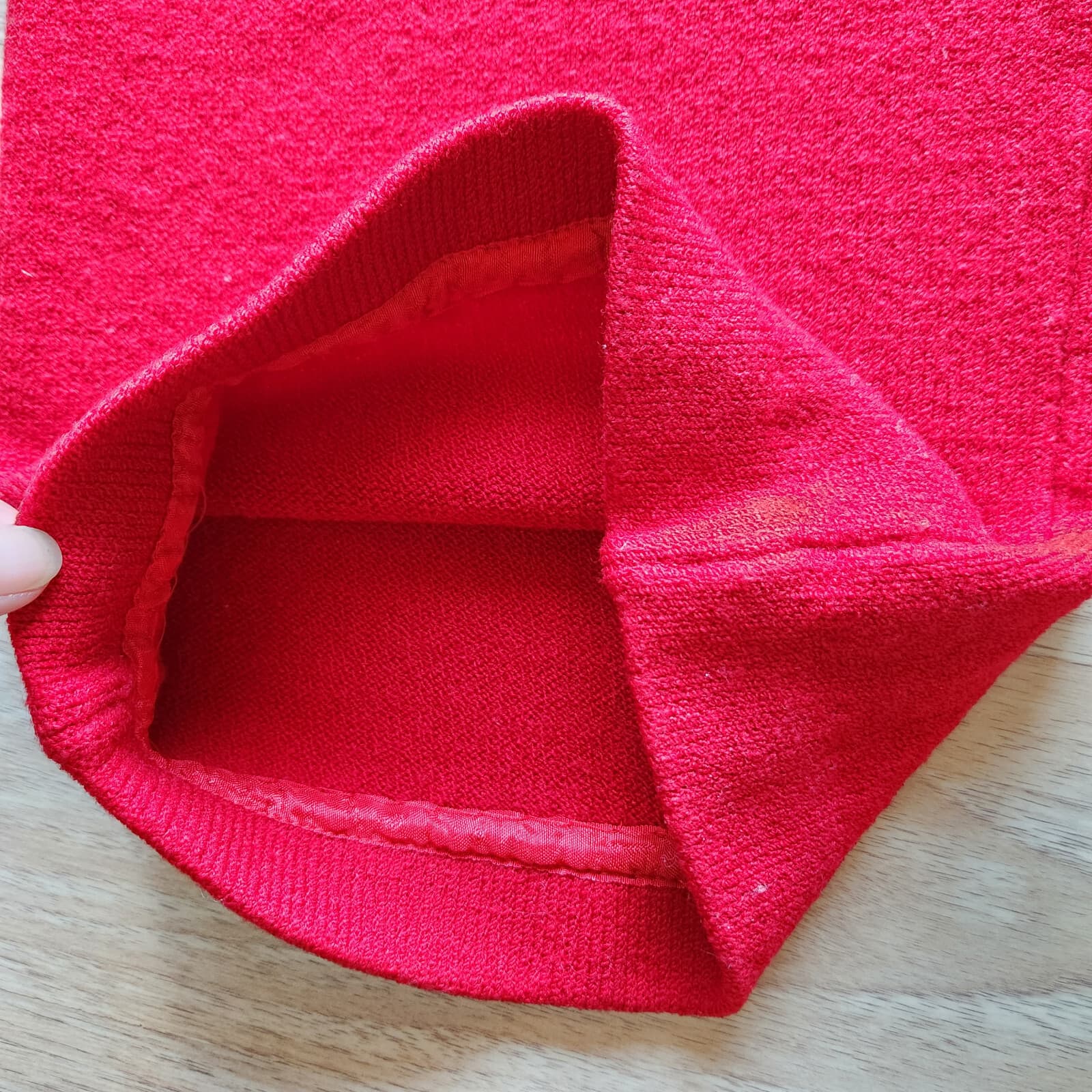 ST. JOHN Collection Marie Gray Santna Knit Pants Pullon Pleat Front Red Women 10 - Thumbnail 4