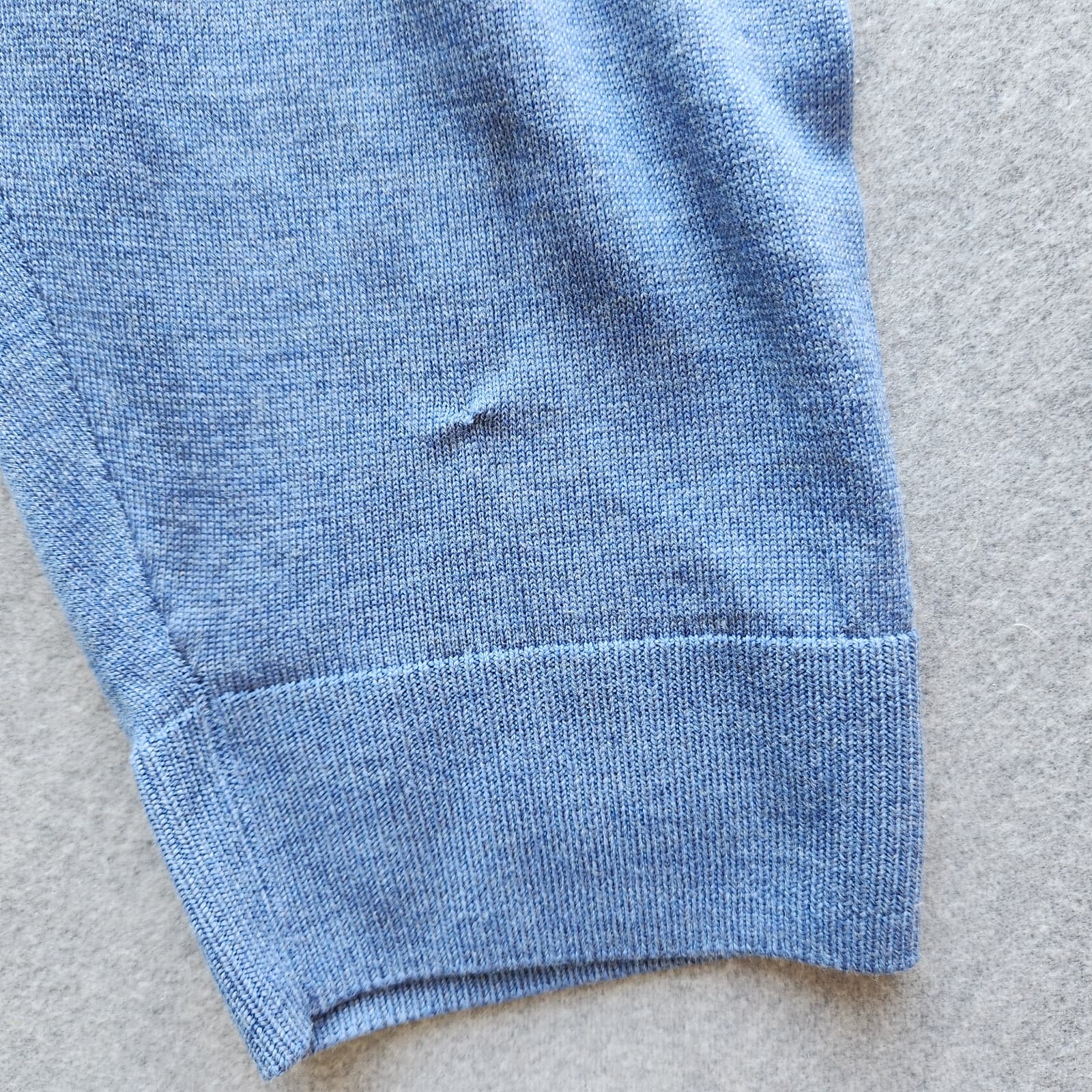 Daniel Cremieux 100% Extrafine Merino Wool V-Neck Sweater Pullover Blue Mens XXL - Thumbnail 8