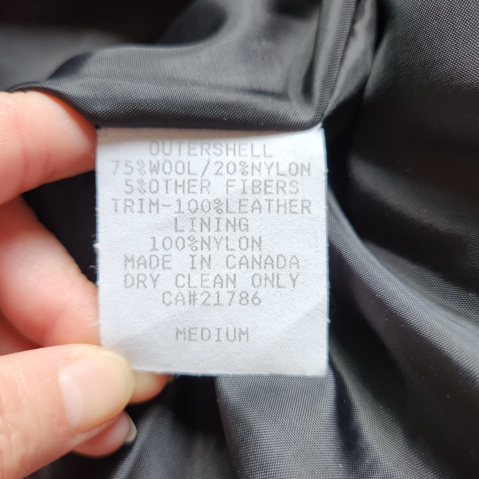 Schneiders Bomber Jakcet Scottsdale'07 Wool Blend Leather Trim Zip Black Men's M - Thumbnail 9