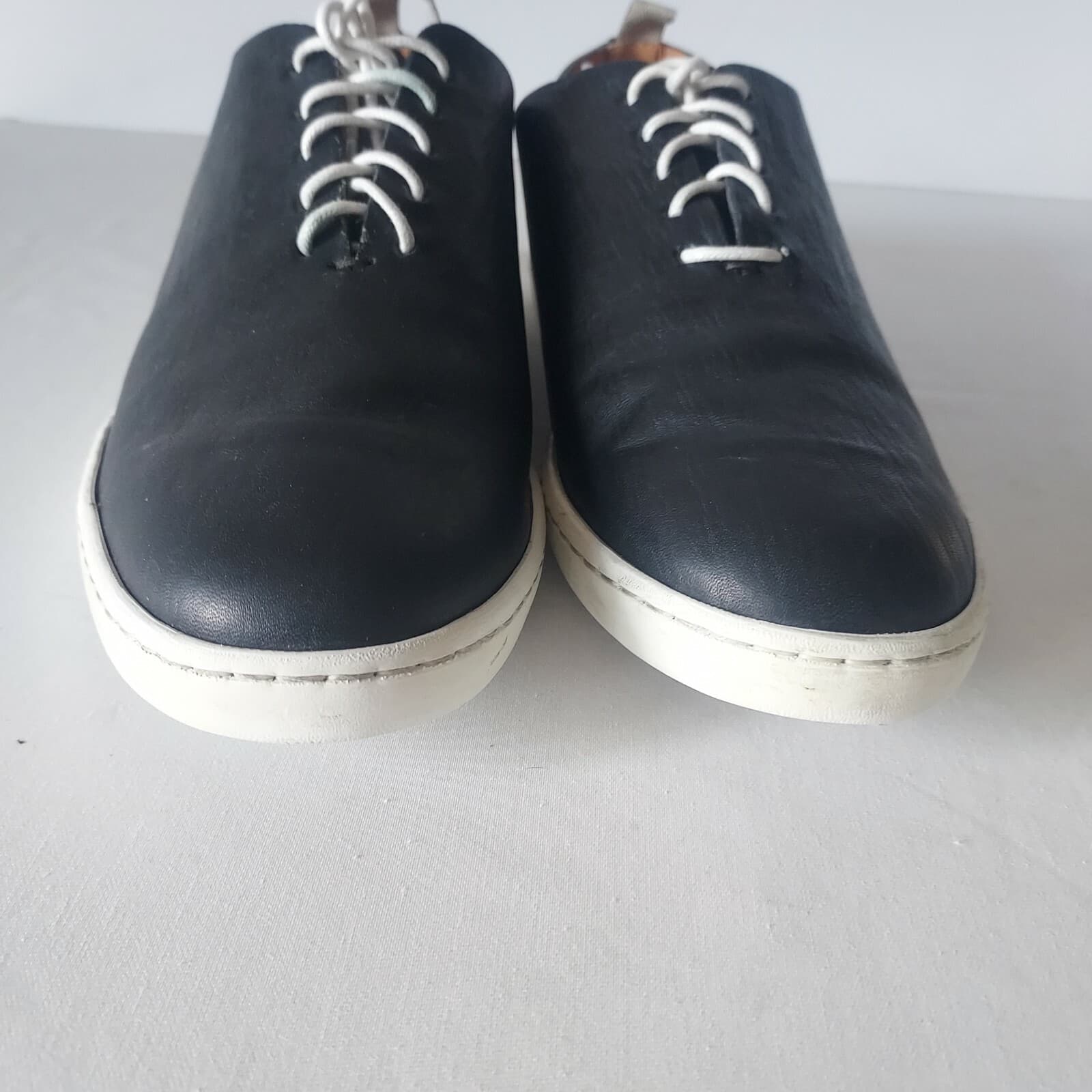 Pantofola d'Oro Club House Leather Lace Casual Shoe Black Men EU42 Made in Italy - Thumbnail 7