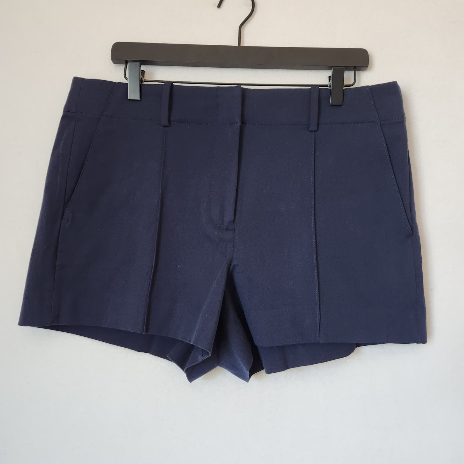 NWT J.Crew Pintuck Suit Short Pocket Bi-Stretch Cotton Blend Navy Blue Womens 12 - Thumbnail 2