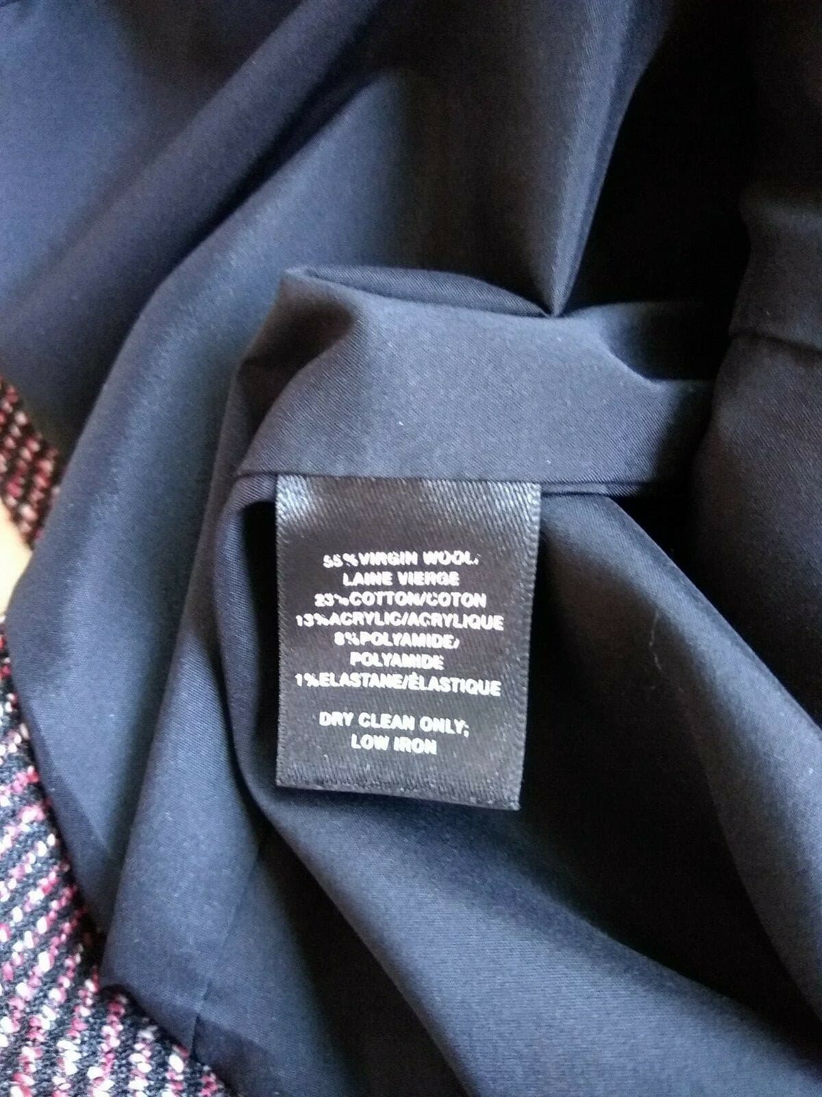 LAFAYETTE 148 NY Wool Blend Blazer Jacket Zip-Up Zip-Pocket Lined Black Red Sz.M - Thumbnail 11