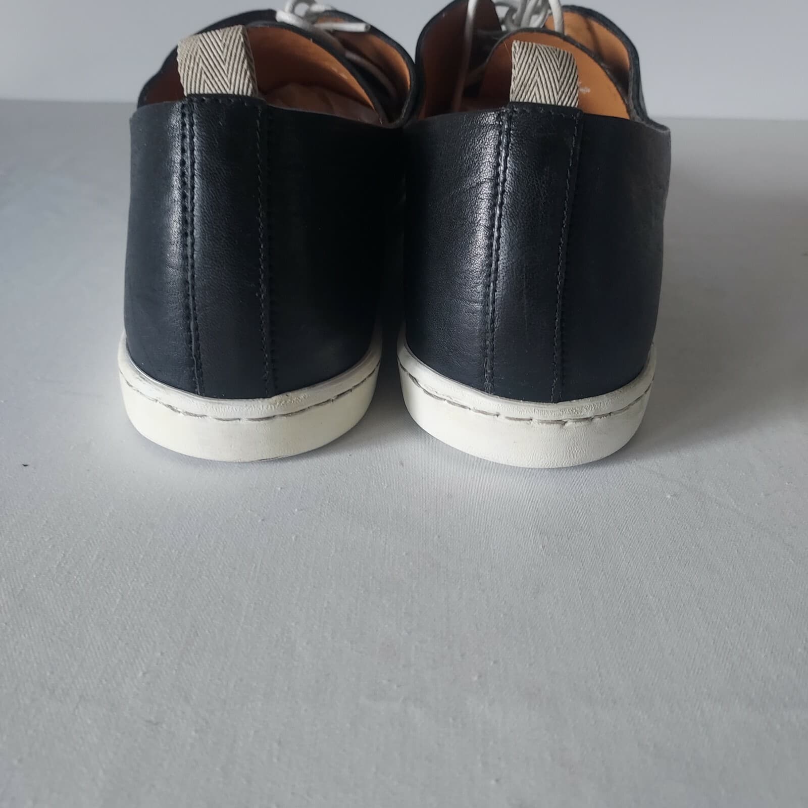 Pantofola d'Oro Club House Leather Lace Casual Shoe Black Men EU42 Made in Italy - Thumbnail 8