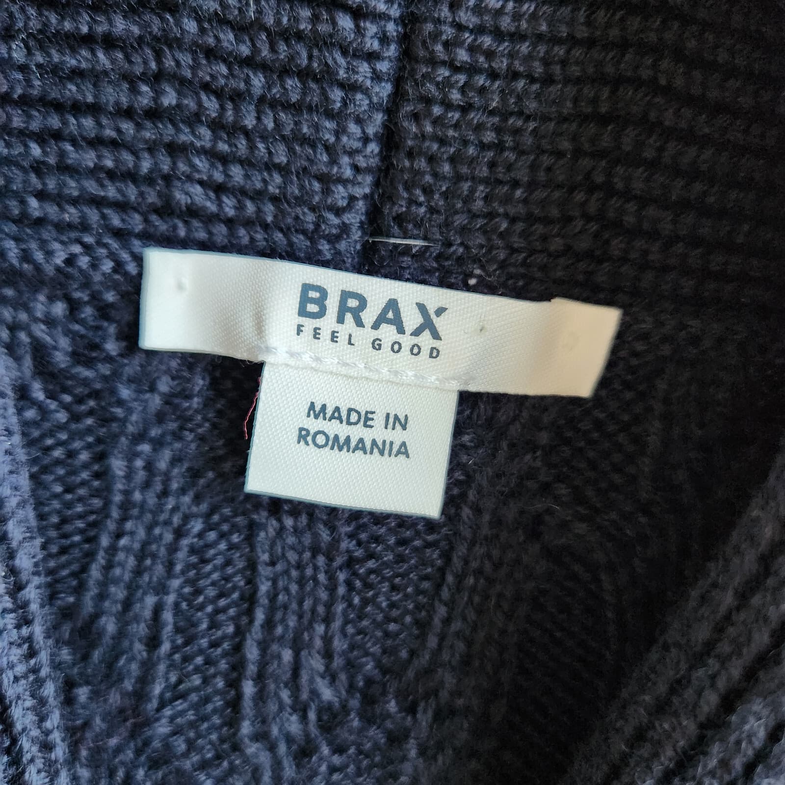 BRAX $248 James Wool Blend Shawl Collar Cardigan Cable Knit Blue Bust 44" (L) - Thumbnail 8