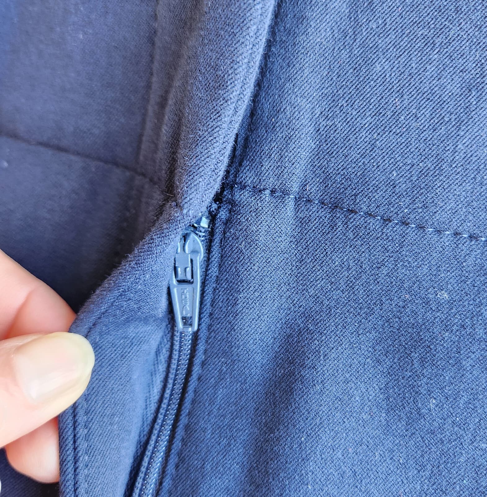 NWT J.Crew Pintuck Suit Short Pocket Bi-Stretch Cotton Blend Navy Blue Womens 12 - Thumbnail 3