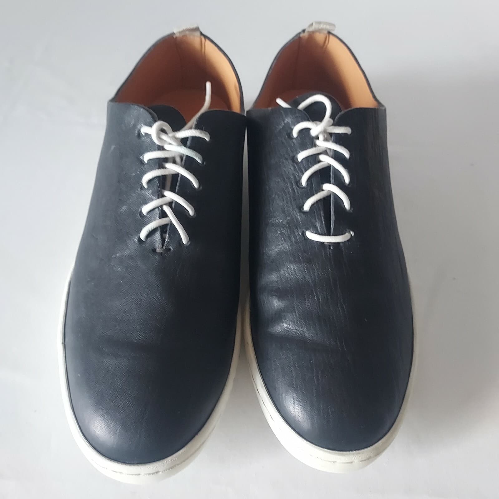 Pantofola d'Oro Club House Leather Lace Casual Shoe Black Men EU42 Made in Italy - Thumbnail 9