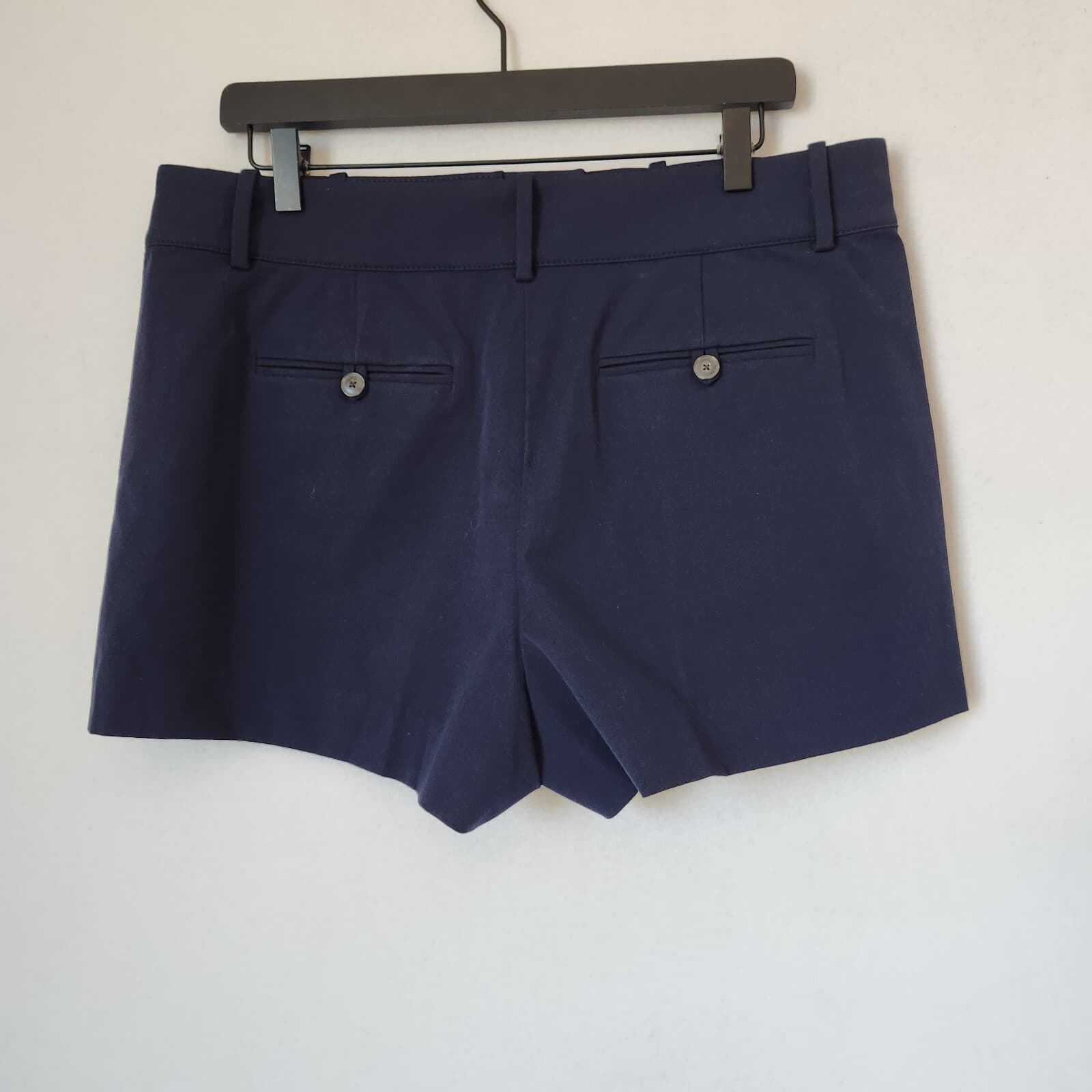 NWT J.Crew Pintuck Suit Short Pocket Bi-Stretch Cotton Blend Navy Blue Womens 12 - Thumbnail 4