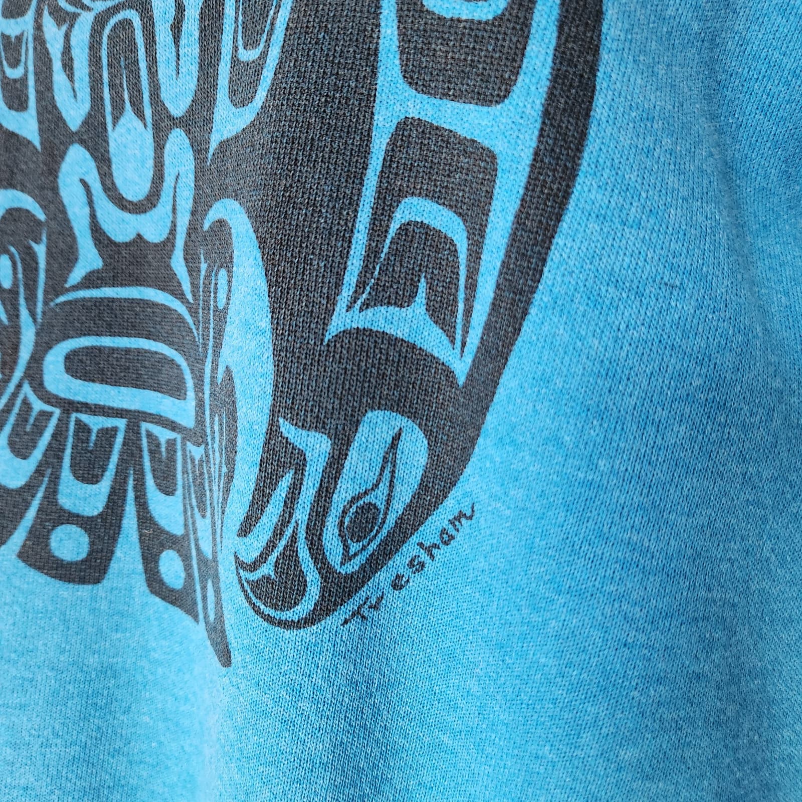 Vintage Hanes USA Graphic Tresham Fleece Lined Sweatshirt Crewneck Blue Adult XL - Thumbnail 4