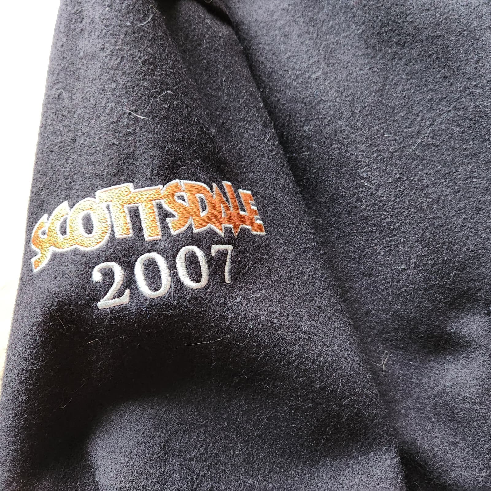 Schneiders Bomber Jakcet Scottsdale'07 Wool Blend Leather Trim Zip Black Men's M - Thumbnail 7
